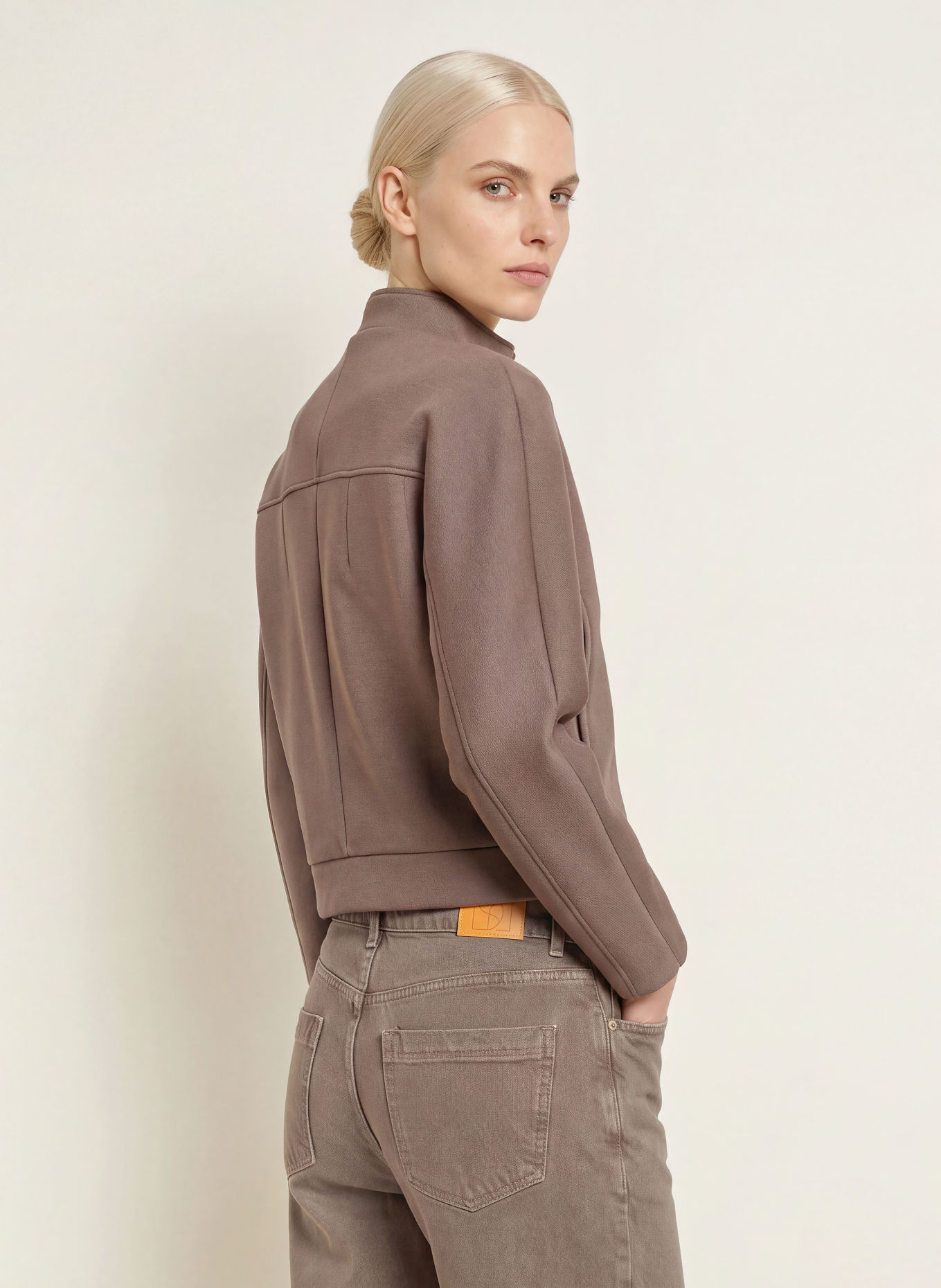 someday UJOANA Zip-up sweatshirt: TAUPE