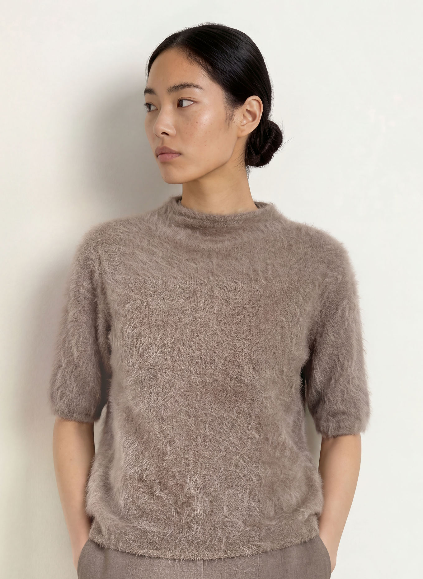 someday Strickshirt TAMIA aus Cashmere: TAUPE