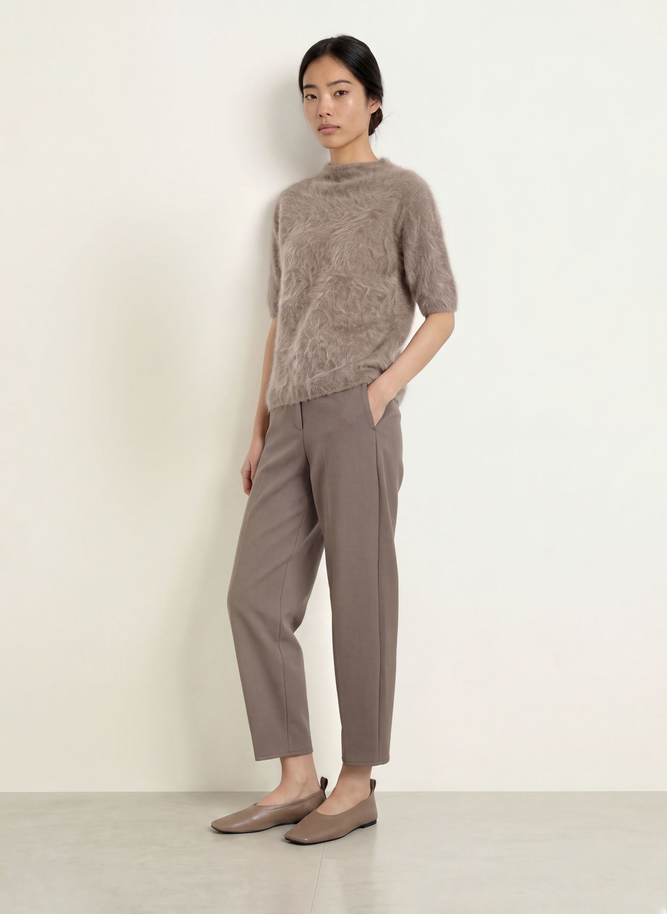someday Strickshirt TAMIA aus Cashmere: TAUPE
