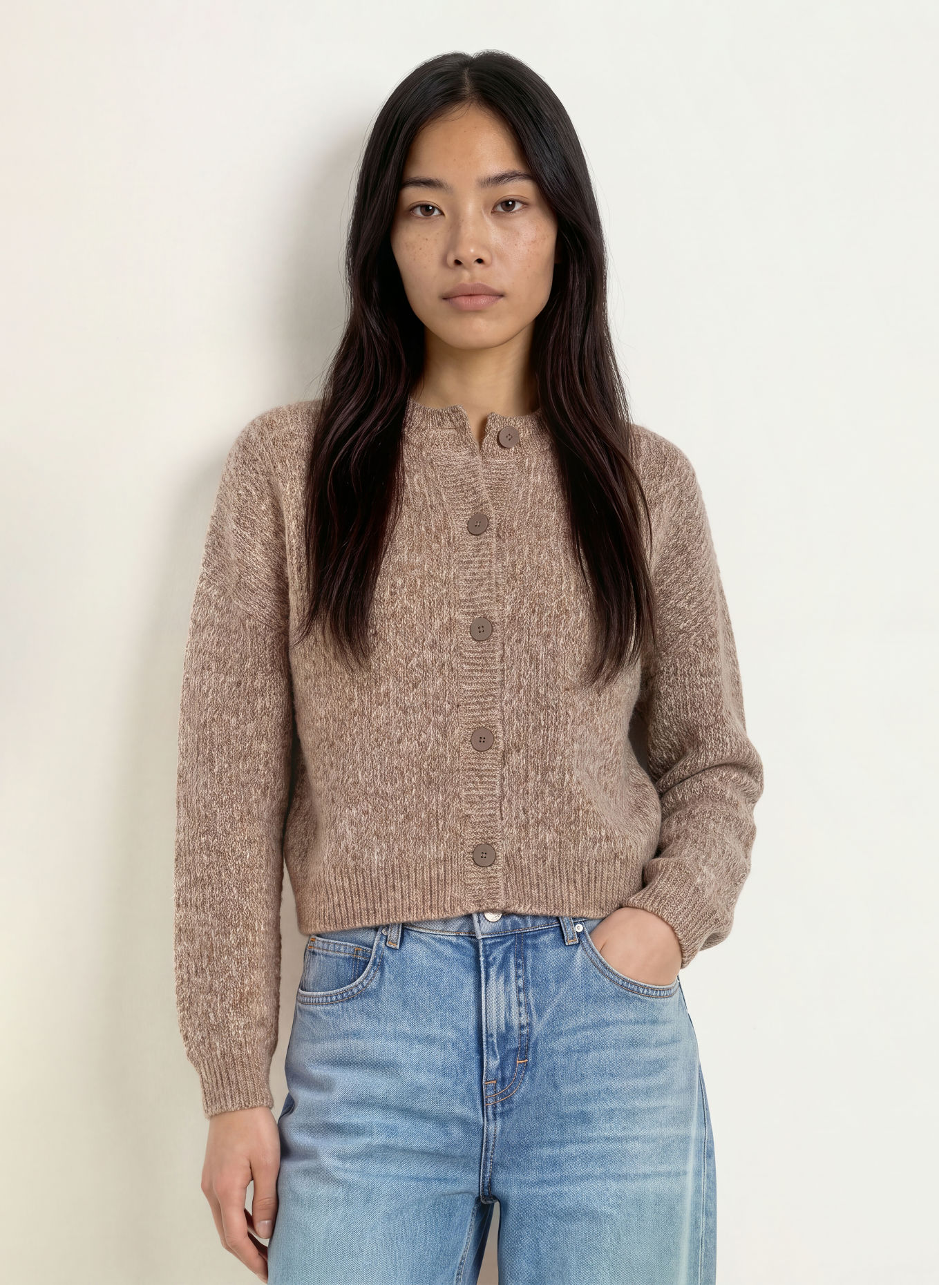 someday Strickjacke TIMAYA: TAUPE