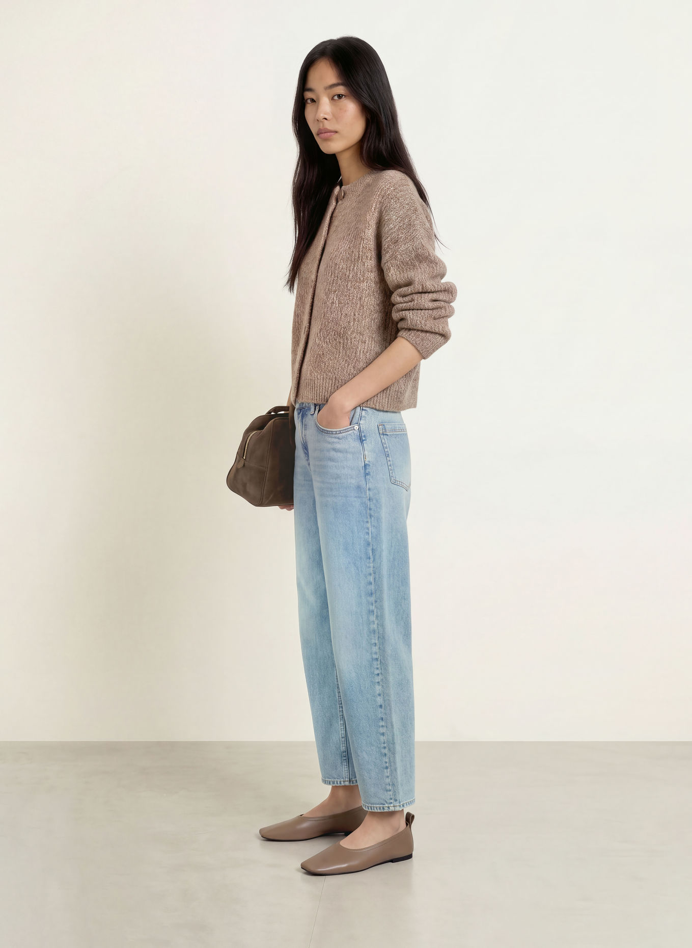 someday Strickjacke TIMAYA: TAUPE