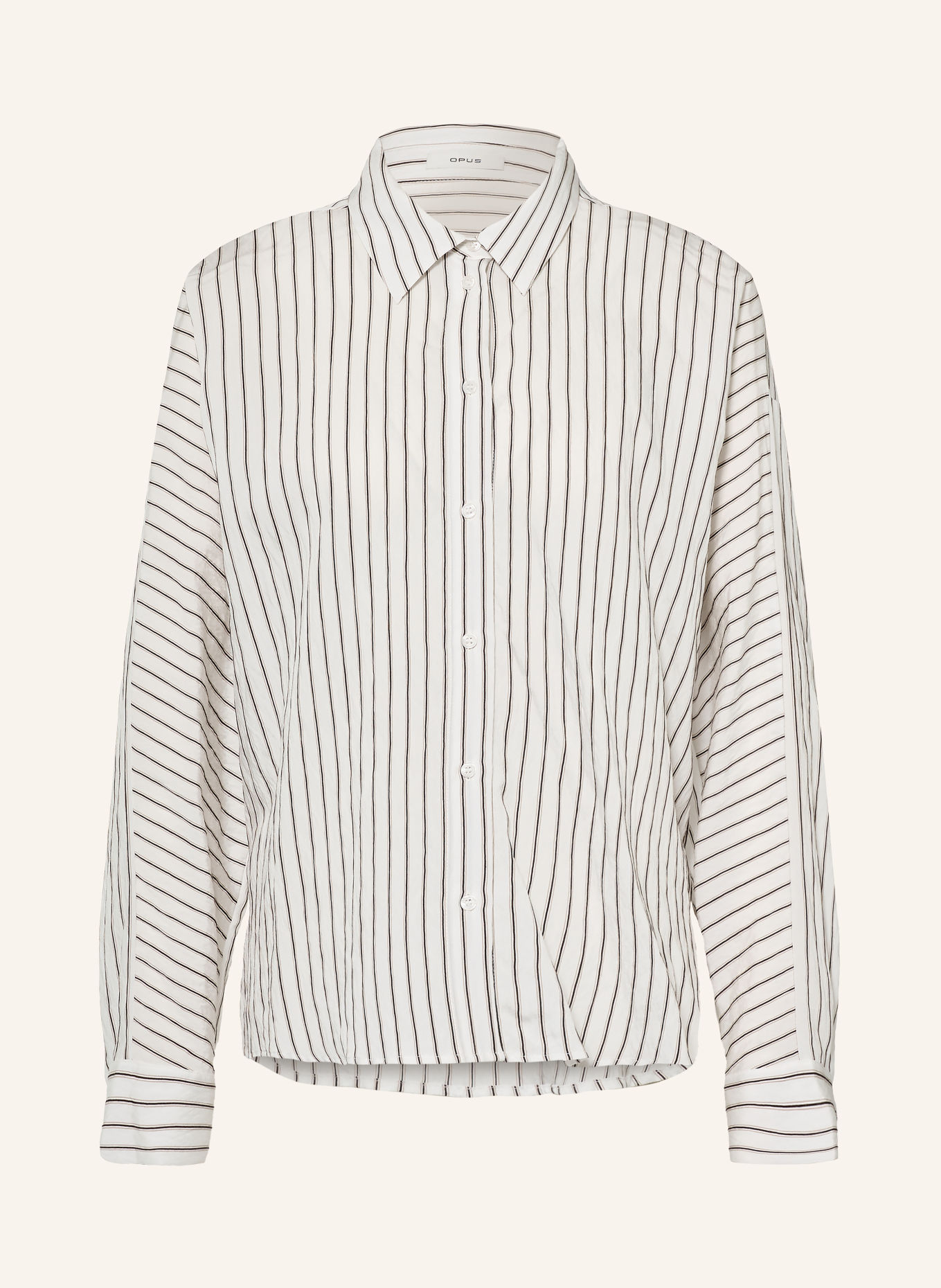 OPUS Skjortebluse FOHA: HVID / BEIGE / SORT