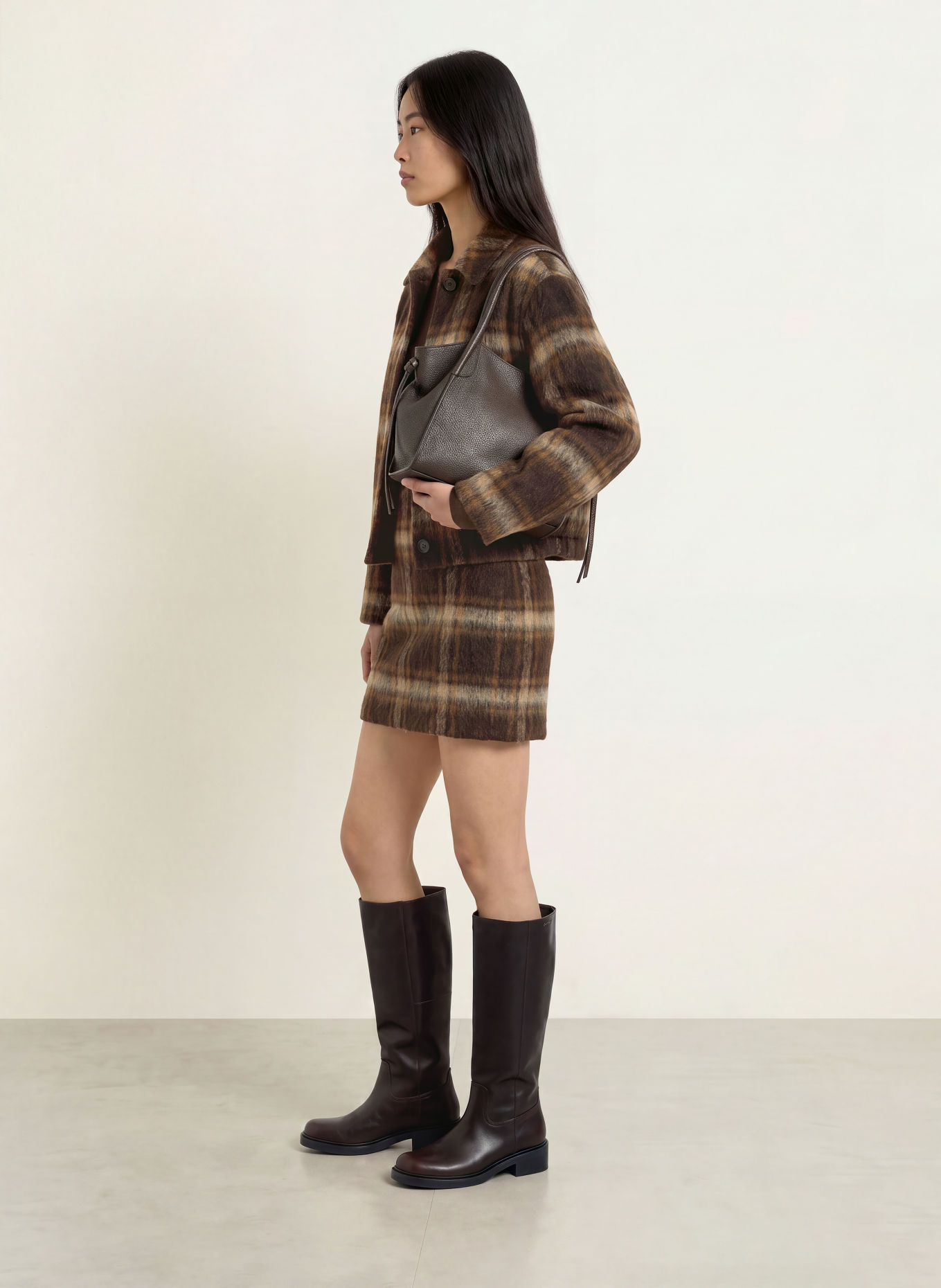 OPUS Rok RAVENNA: MARRON FONCÉ / CAMEL / CRÈME