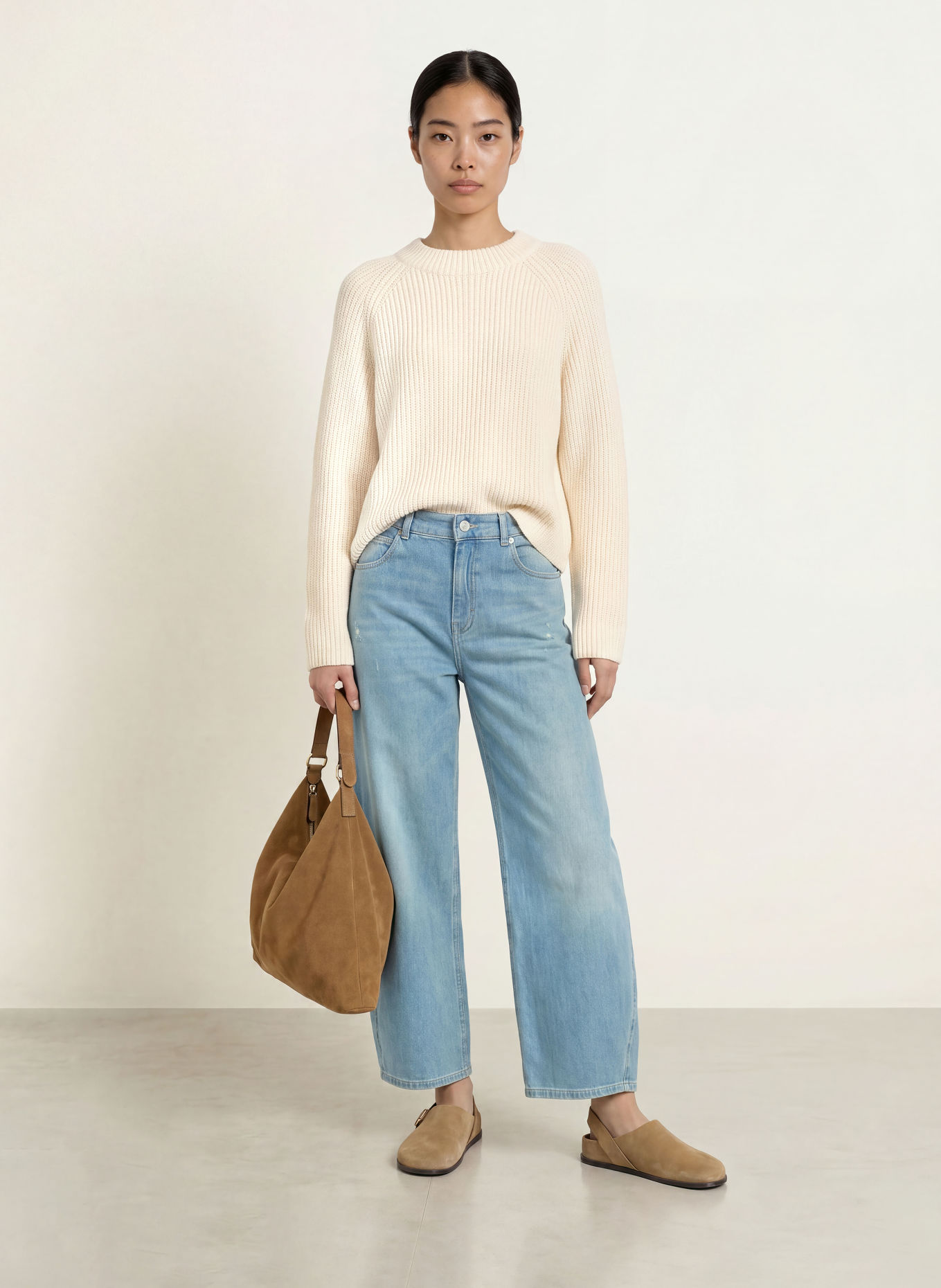 OPUS PONUSA Sweater: CREAM