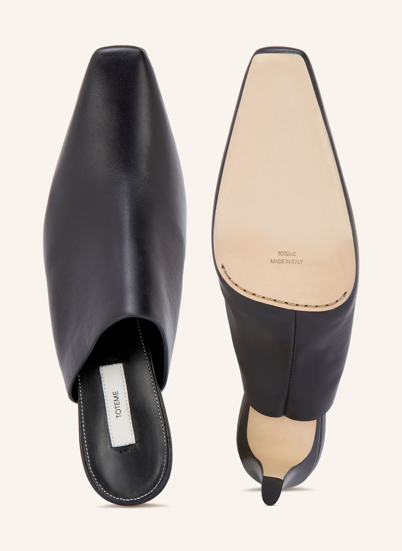 TOTEME Mules: SVART