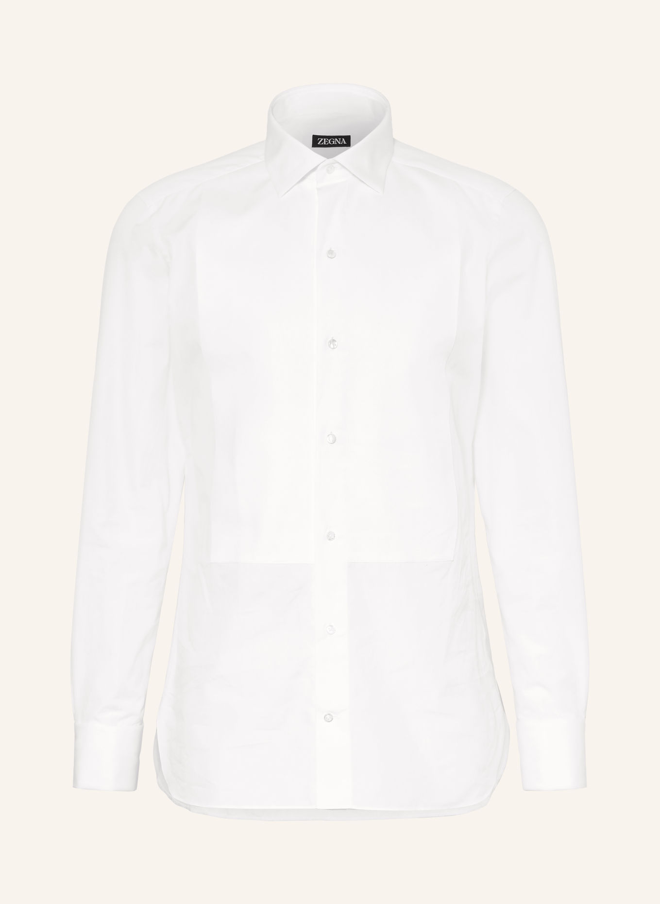 ZEGNA Smokingová košile Regular Fit: BÍLÁ