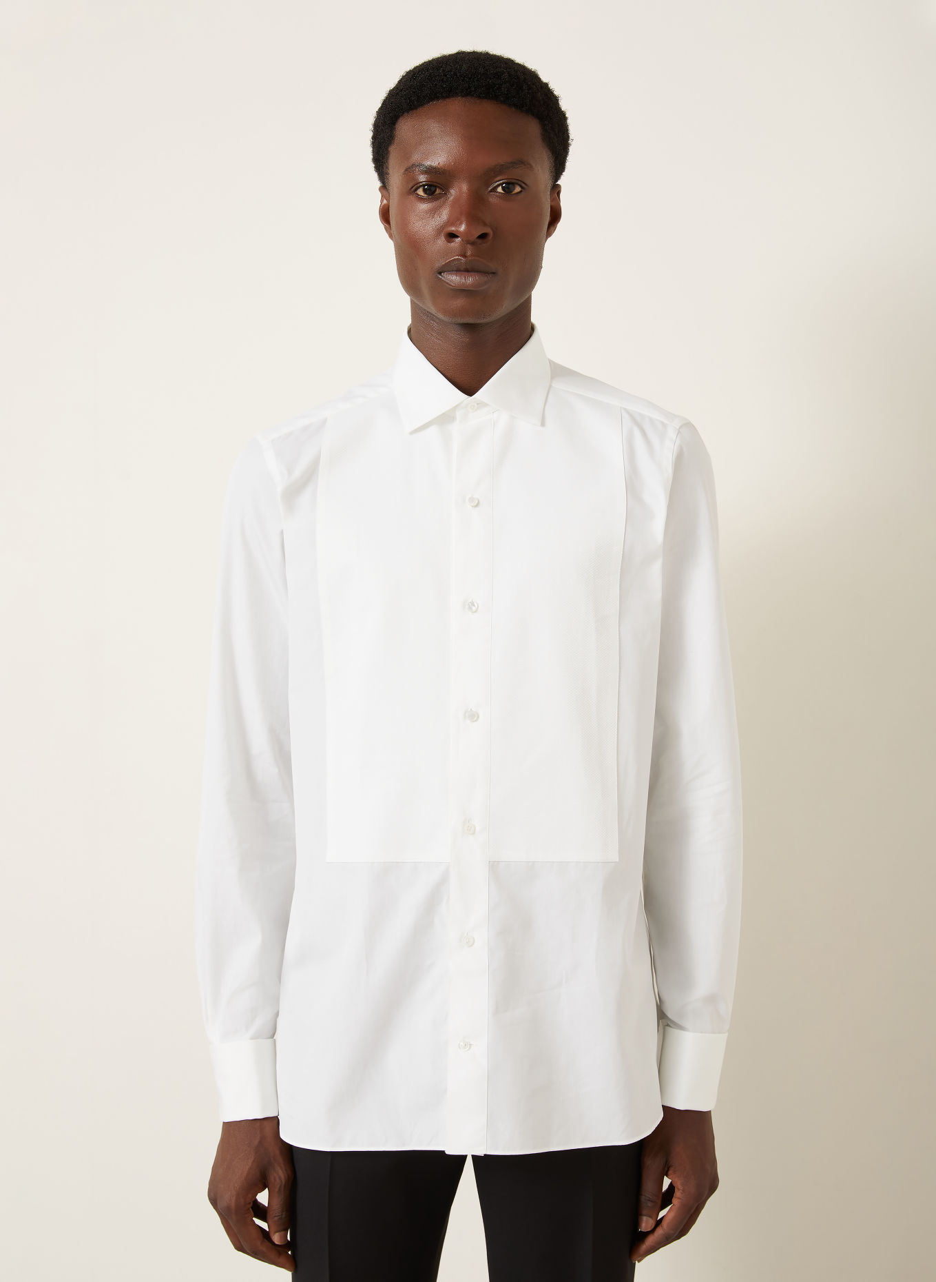 ZEGNA Smokingová košile Regular Fit: BÍLÁ