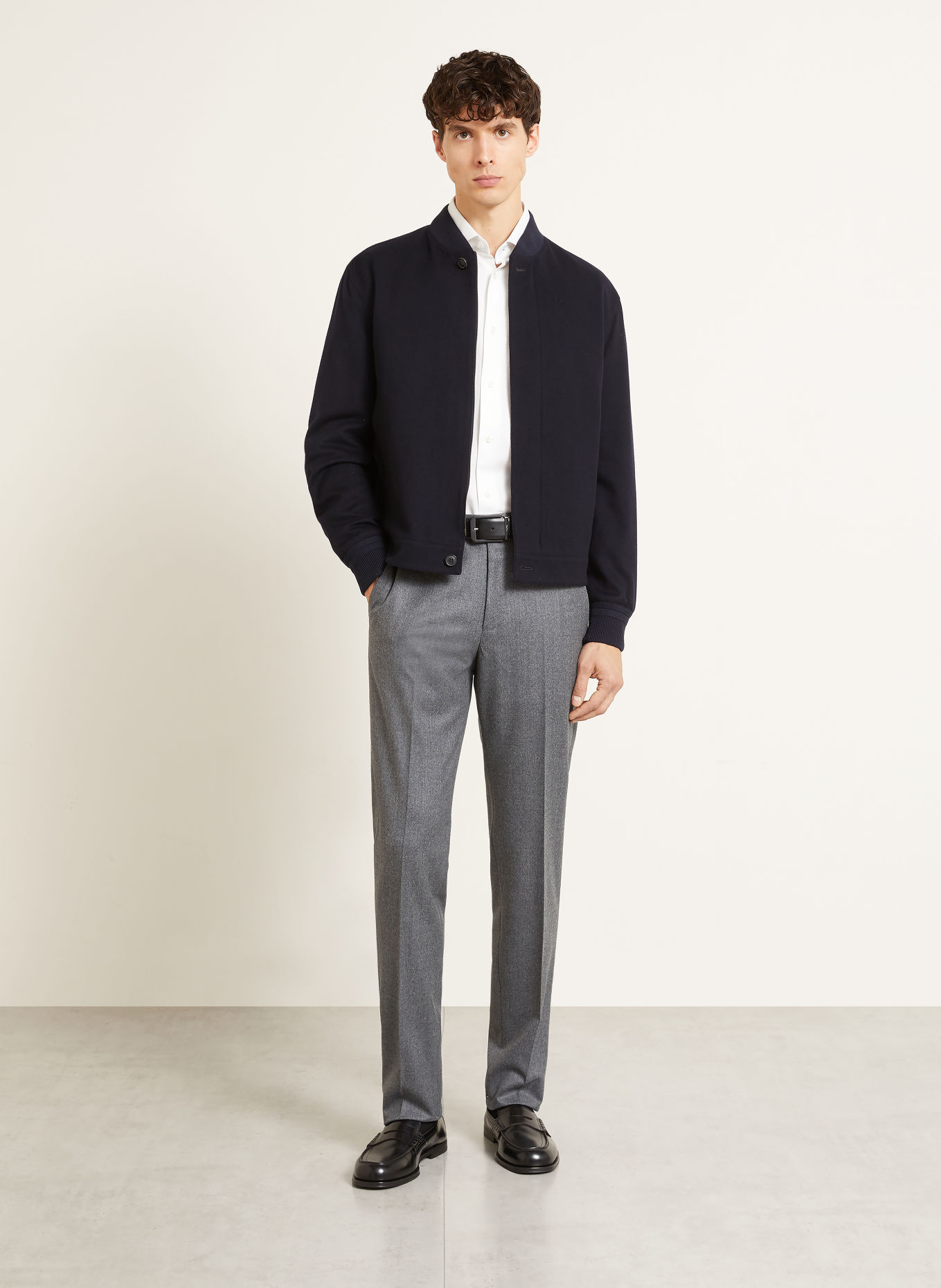 ZEGNA Flanellhose Regular Fit: GRAU