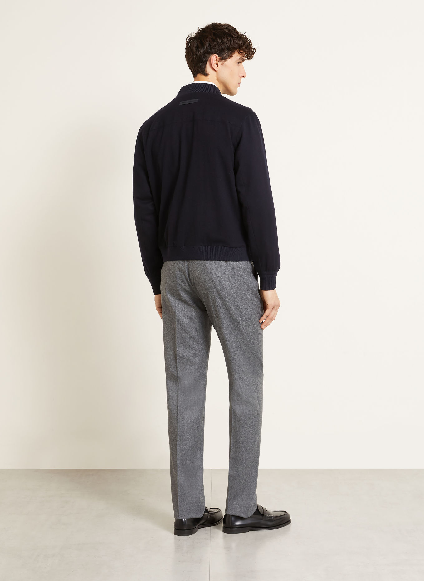 ZEGNA Flanellhose Regular Fit: GRAU