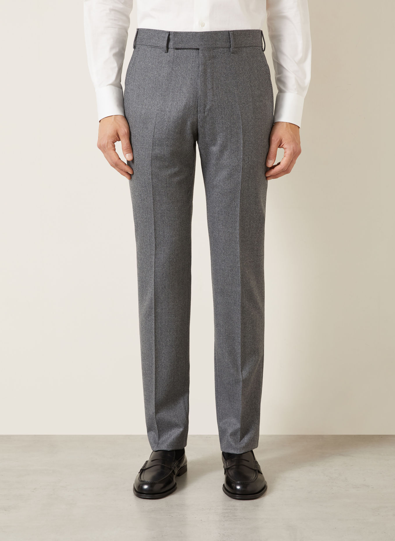 ZEGNA Flanellhose Regular Fit: GRAU