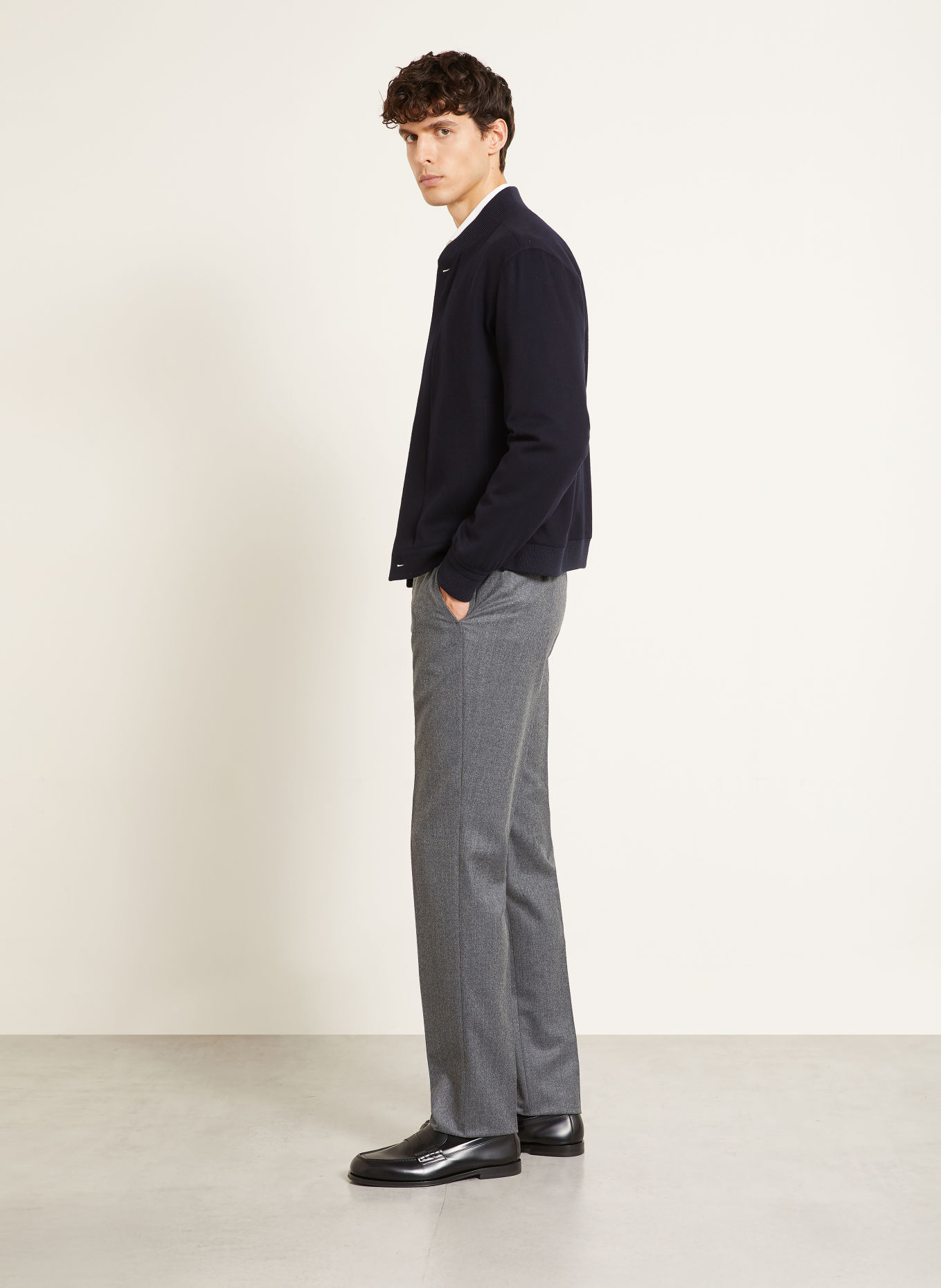 ZEGNA Flanellhose Regular Fit: GRAU