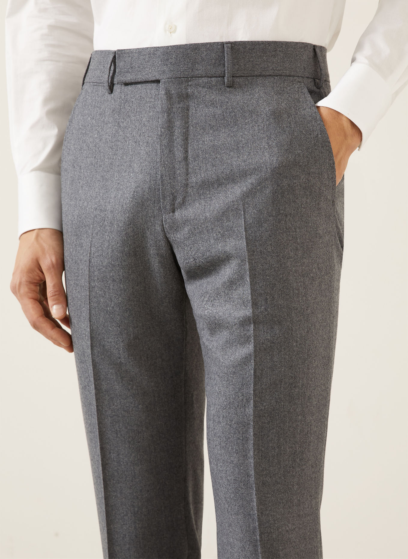 ZEGNA Flanellhose Regular Fit: GRAU