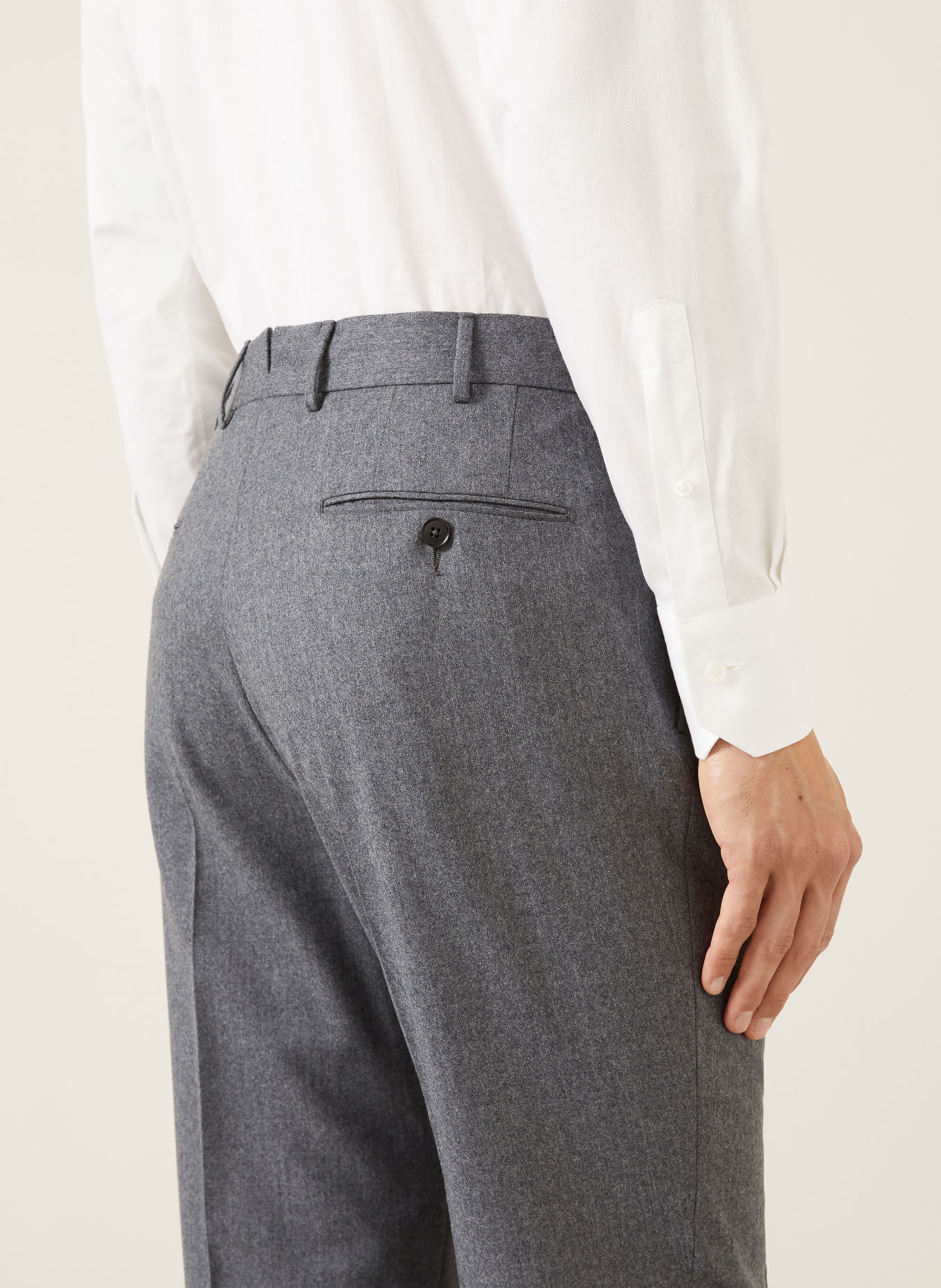 ZEGNA Flanellhose Regular Fit: GRAU