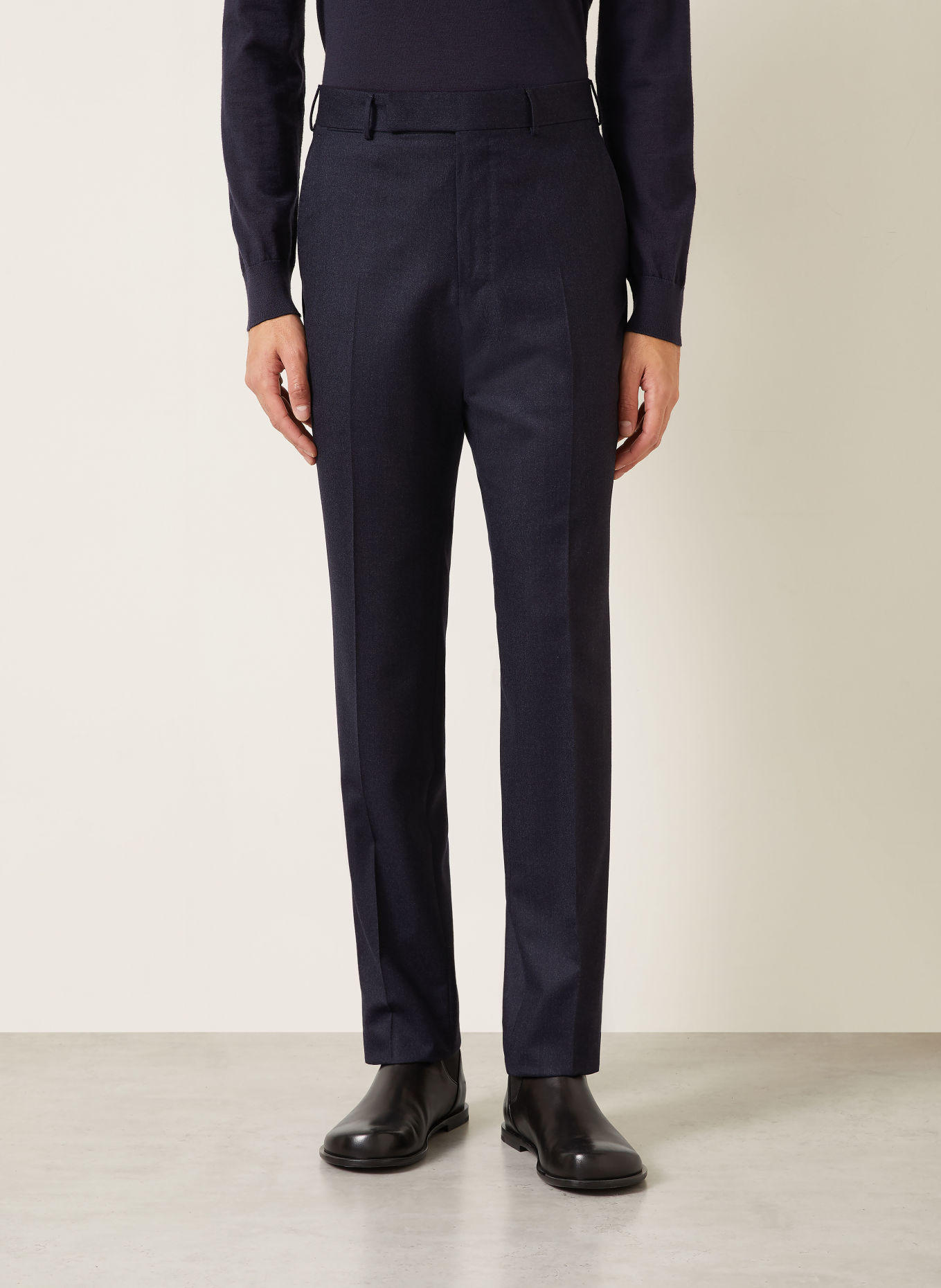 ZEGNA Flanell-Chino Regular Fit: DUNKELBLAU