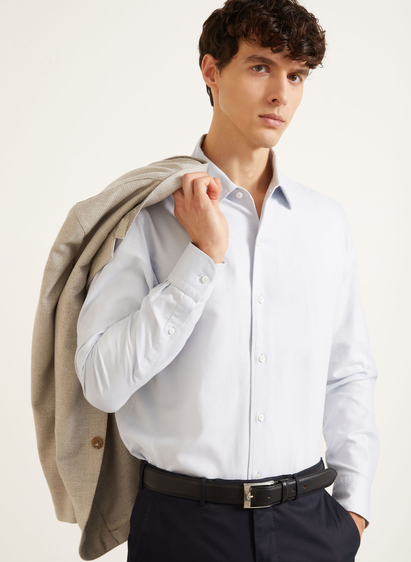 ZEGNA Overhemd met normale pasvorm: LICHTBLAUW