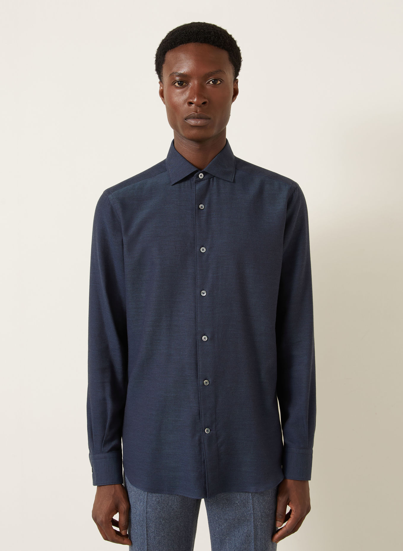 ZEGNA Košile Regular Fit: TMAVĚ MODRÁ