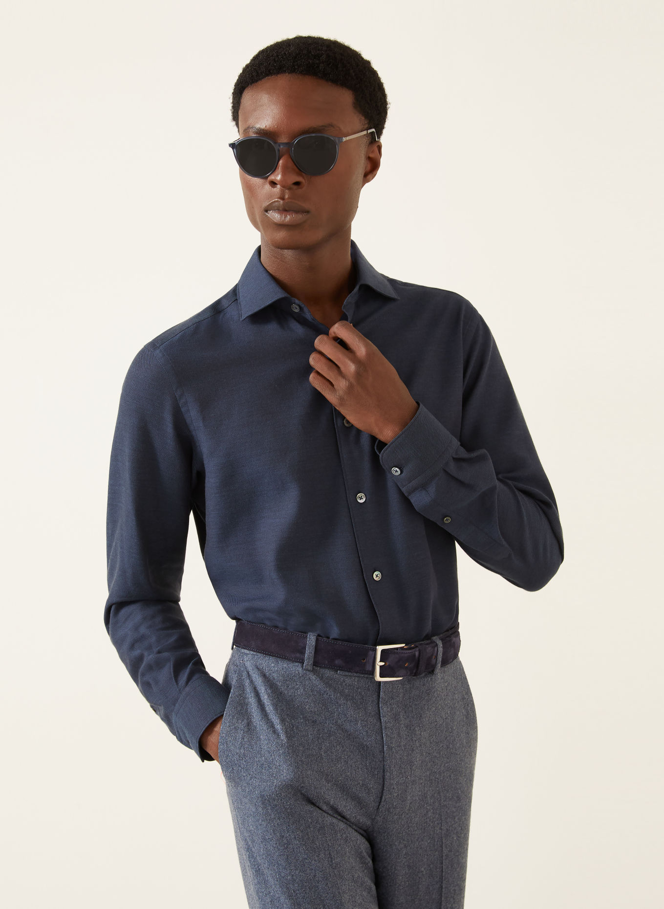 ZEGNA Košile Regular Fit: TMAVĚ MODRÁ