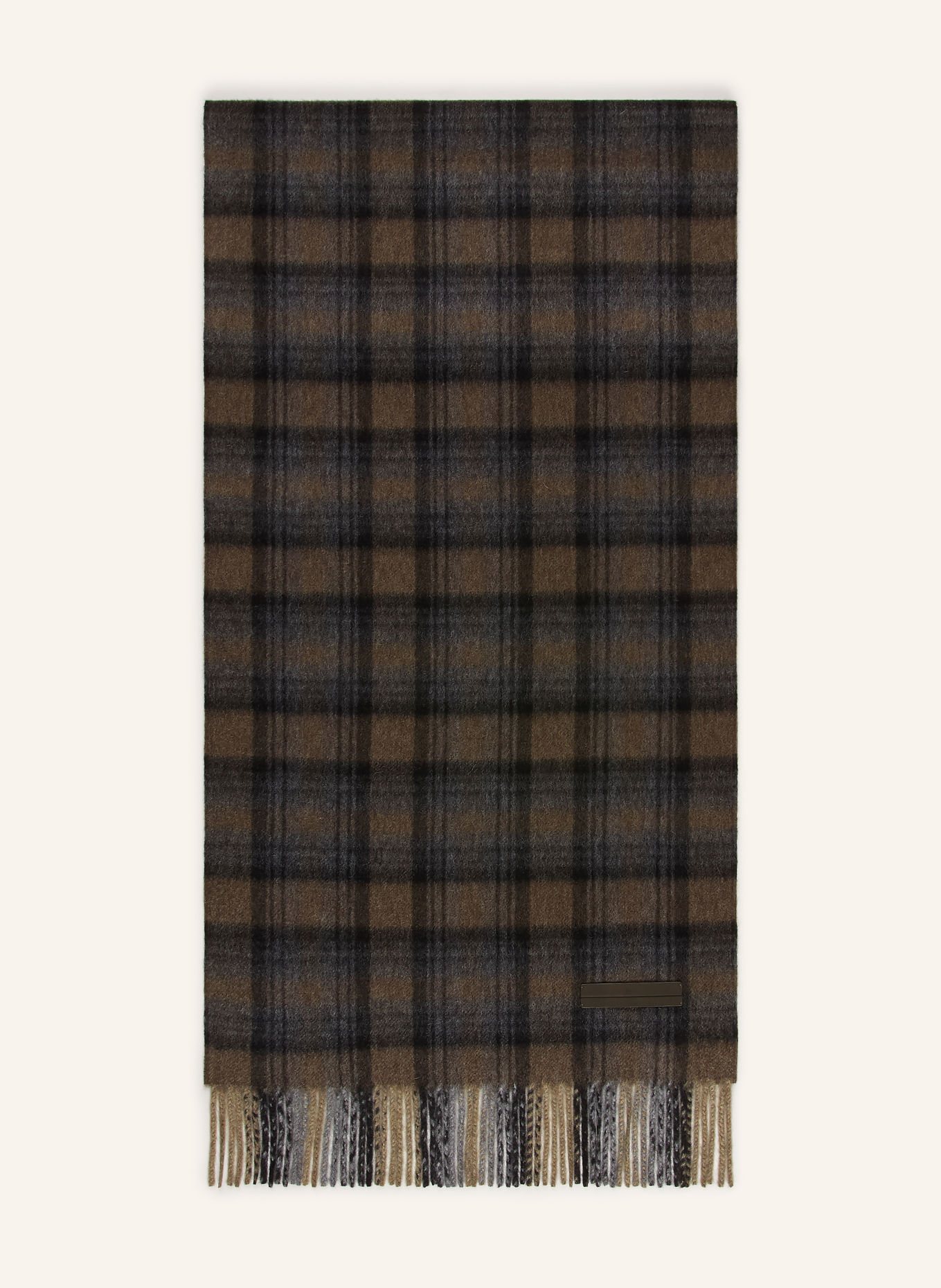 ZEGNA Cashmere-Schal: OLIV / GRAU / SCHWARZ