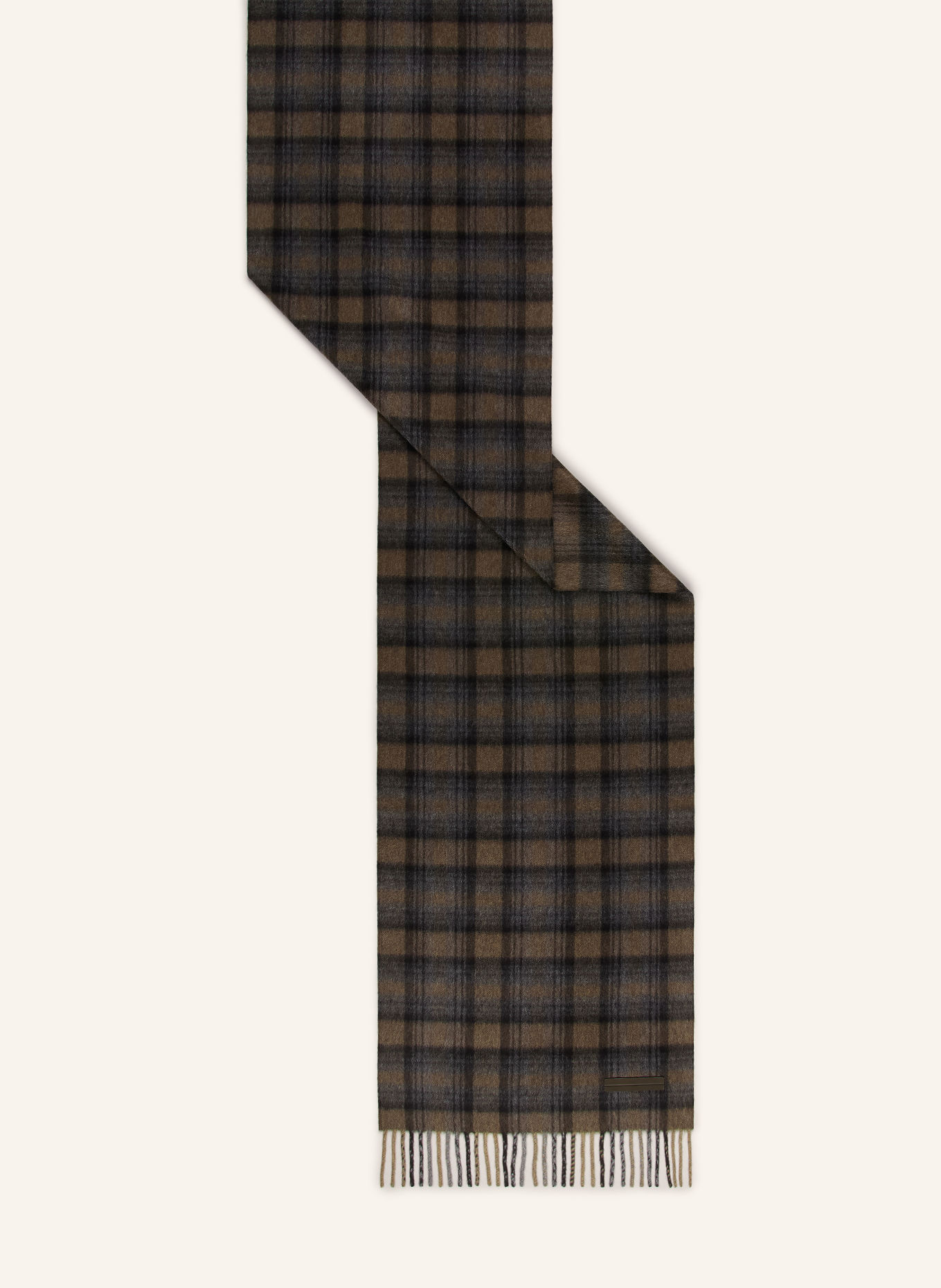 ZEGNA Cashmere-Schal: OLIV / GRAU / SCHWARZ