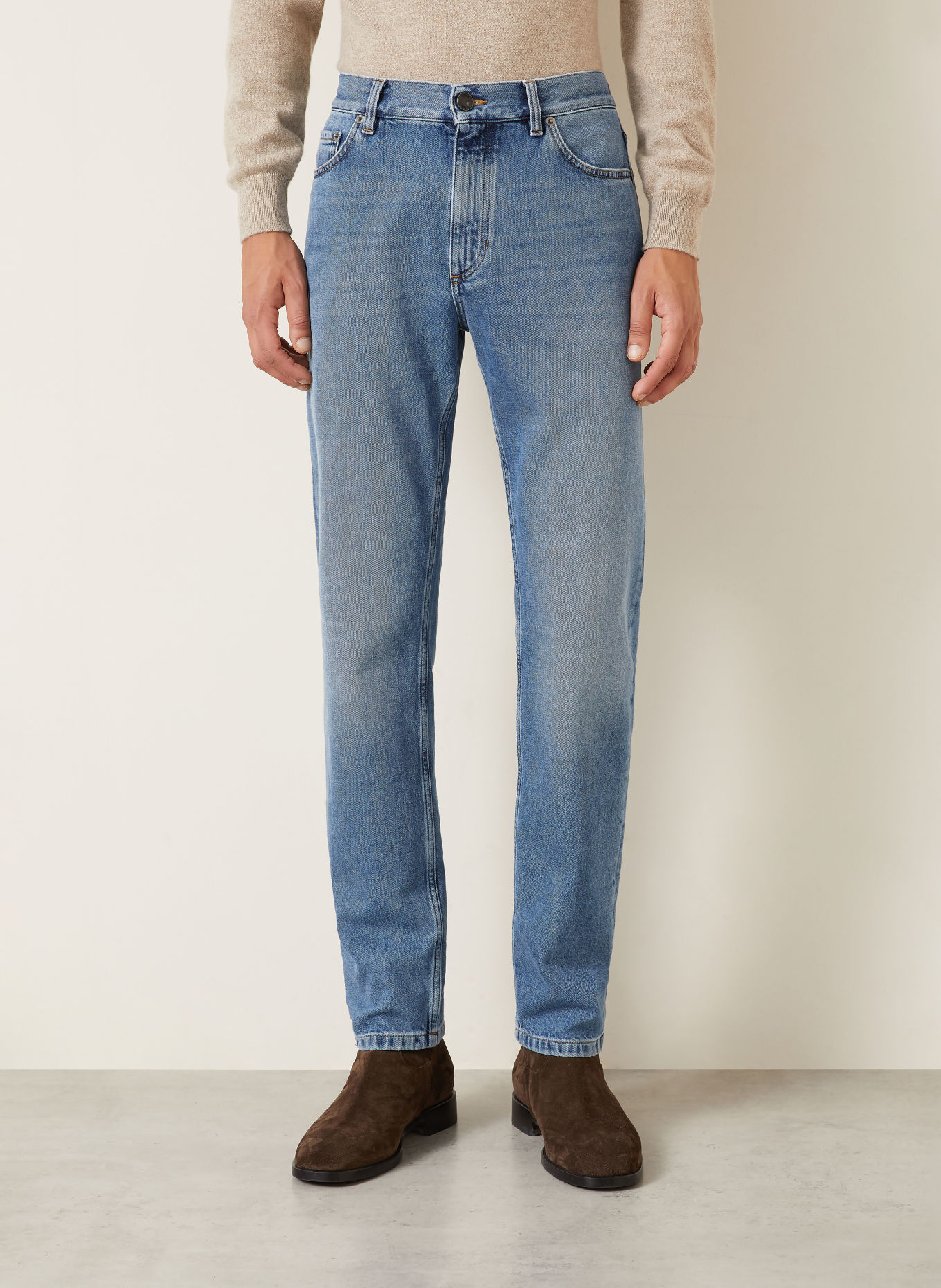 ZEGNA Jeans Extra Slim Fit: 004 NAVY BLUE SOLID