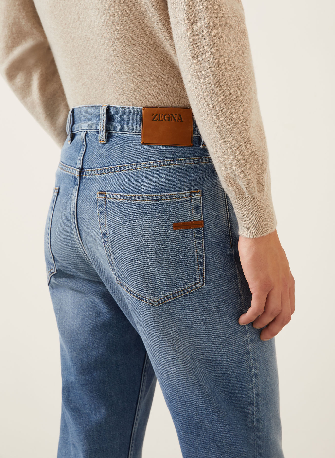 ZEGNA Jeans Extra Slim Fit: 004 NAVY BLUE SOLID