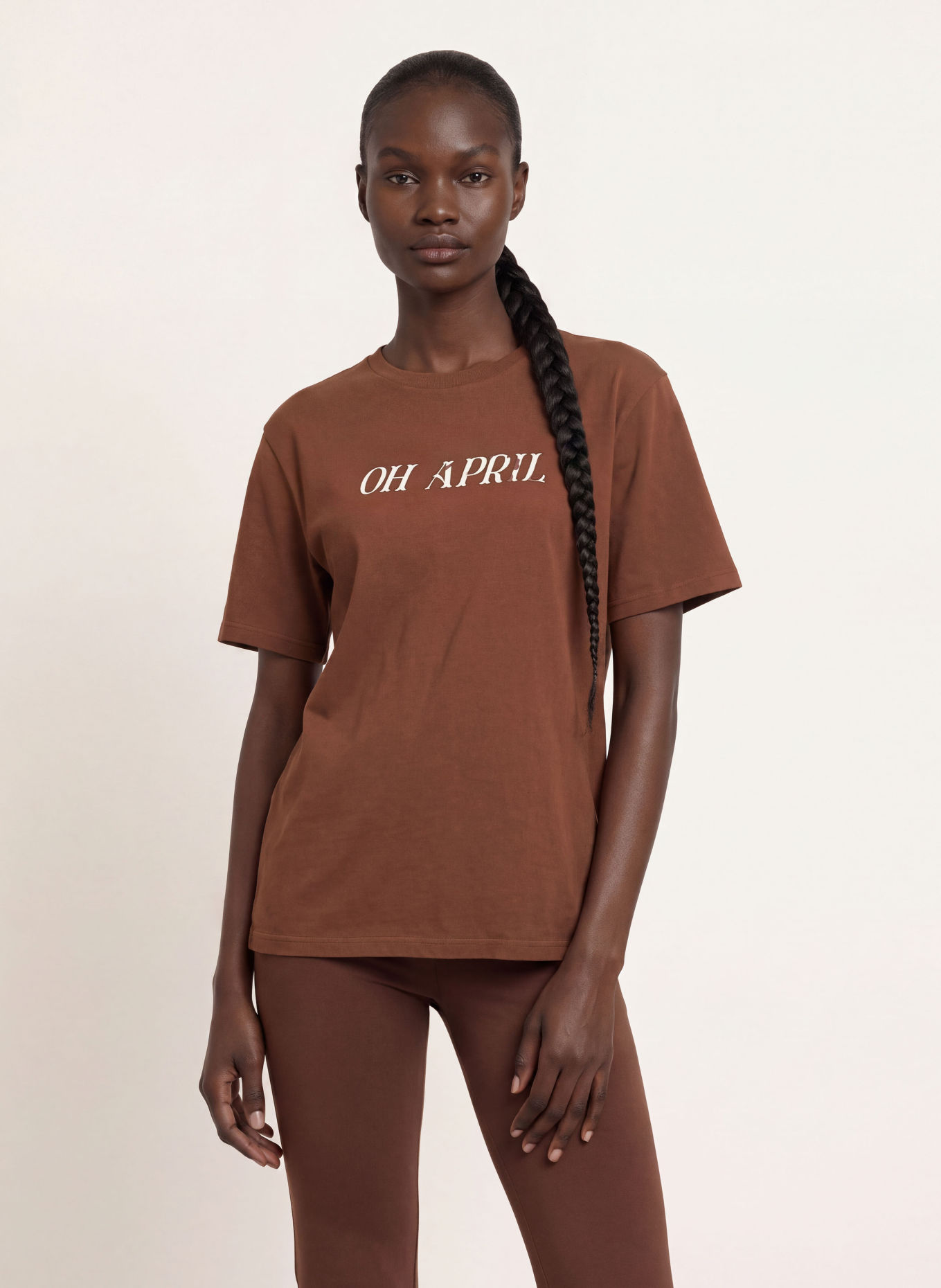 OH APRIL COWGIRL T-shirt: DARK BROWN