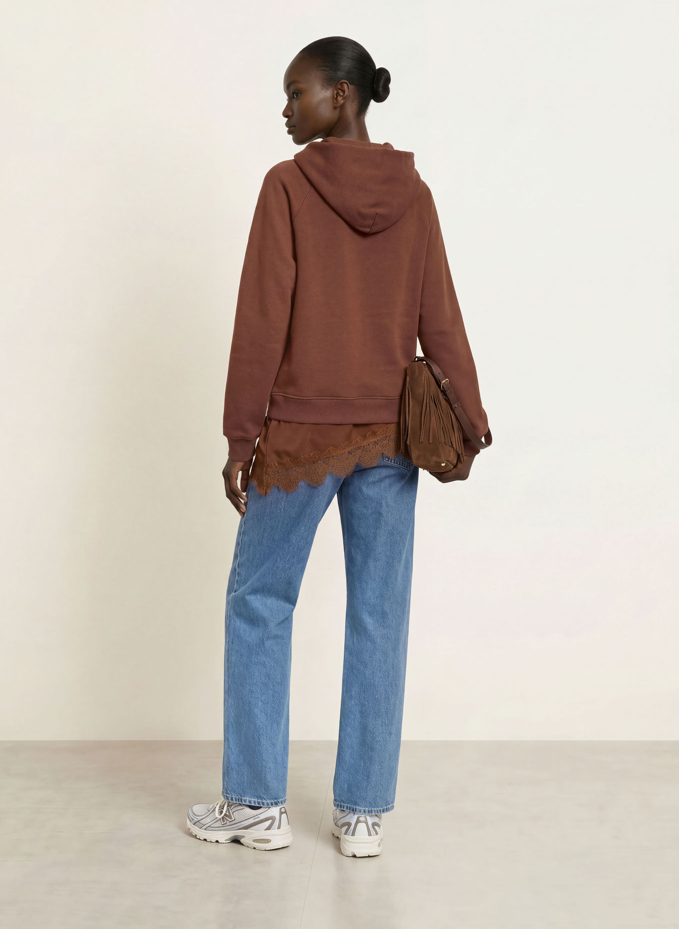 OH APRIL COWGIRL Hoodie: BROWN
