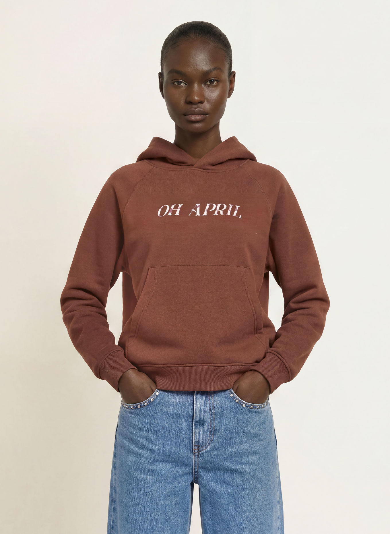OH APRIL COWGIRL Hoodie: BROWN