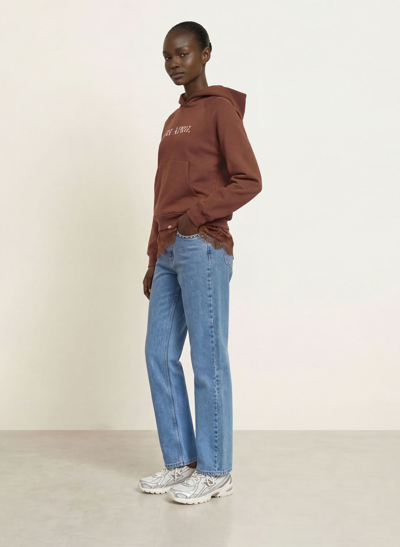 OH APRIL COWGIRL Hoodie: BROWN