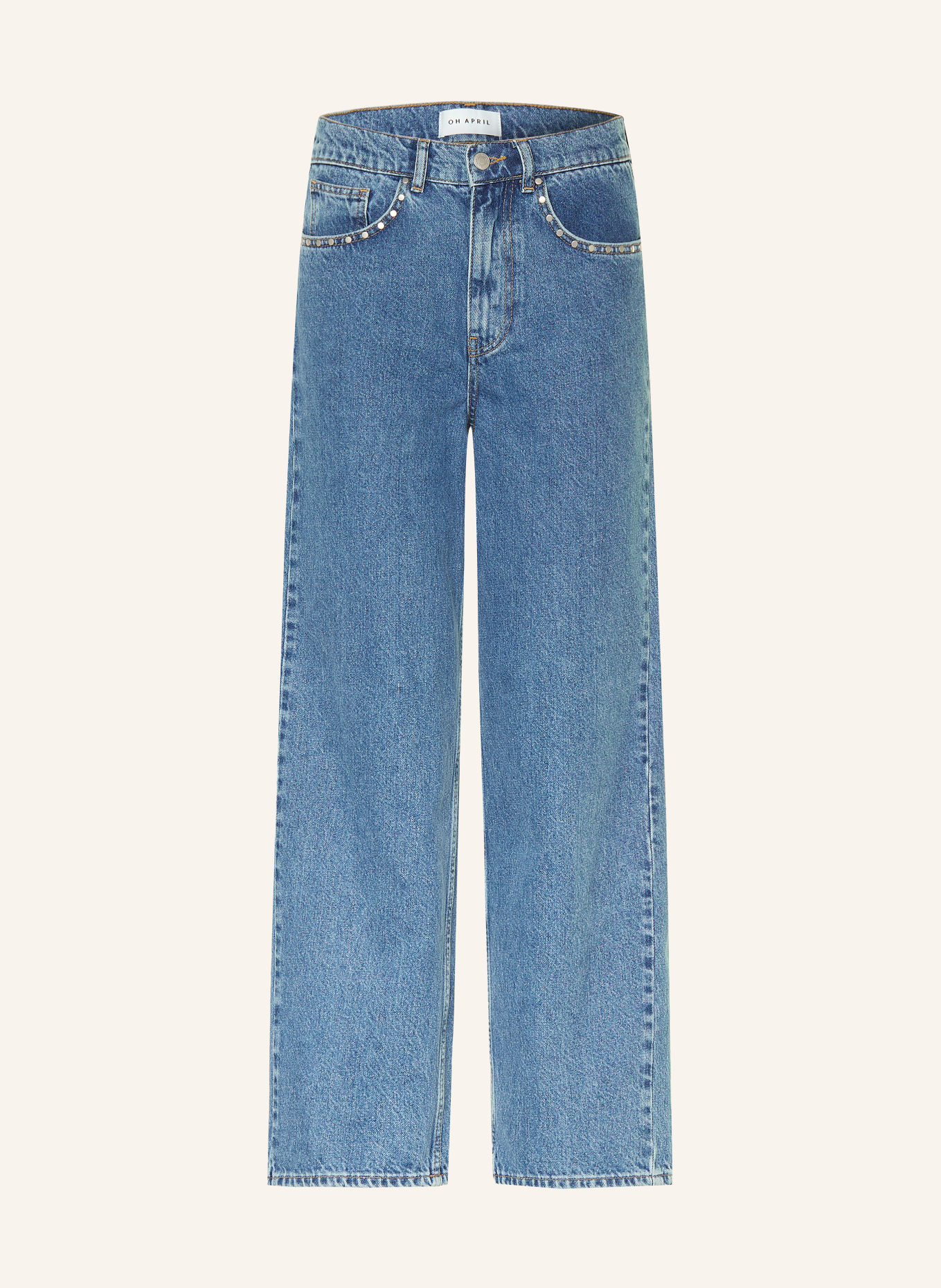 OH APRIL JUTTA Straight jeans with Rivets: 2007 Denim Mid Blue