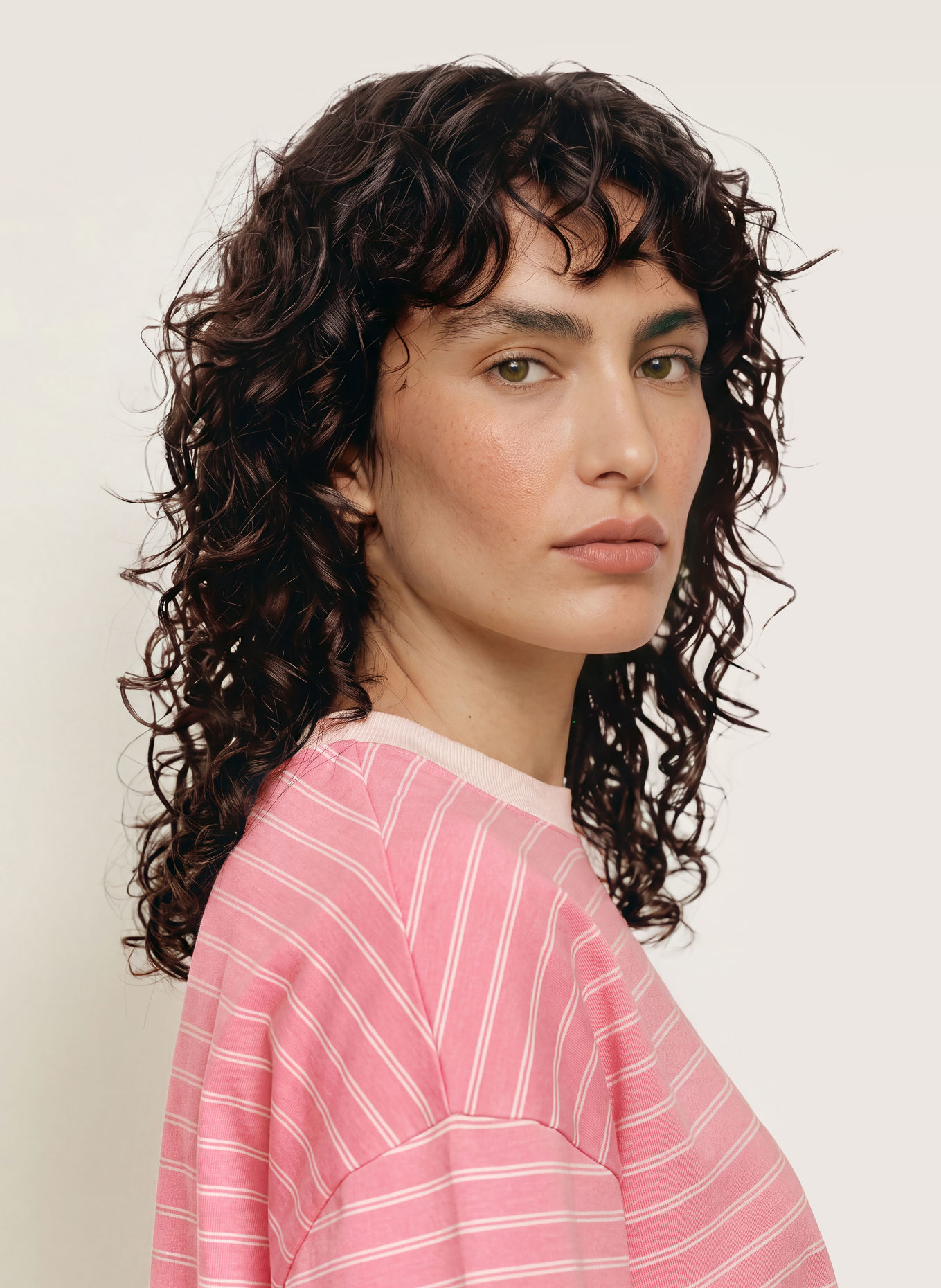 OH APRIL Longsleeve: ROZE / WIT