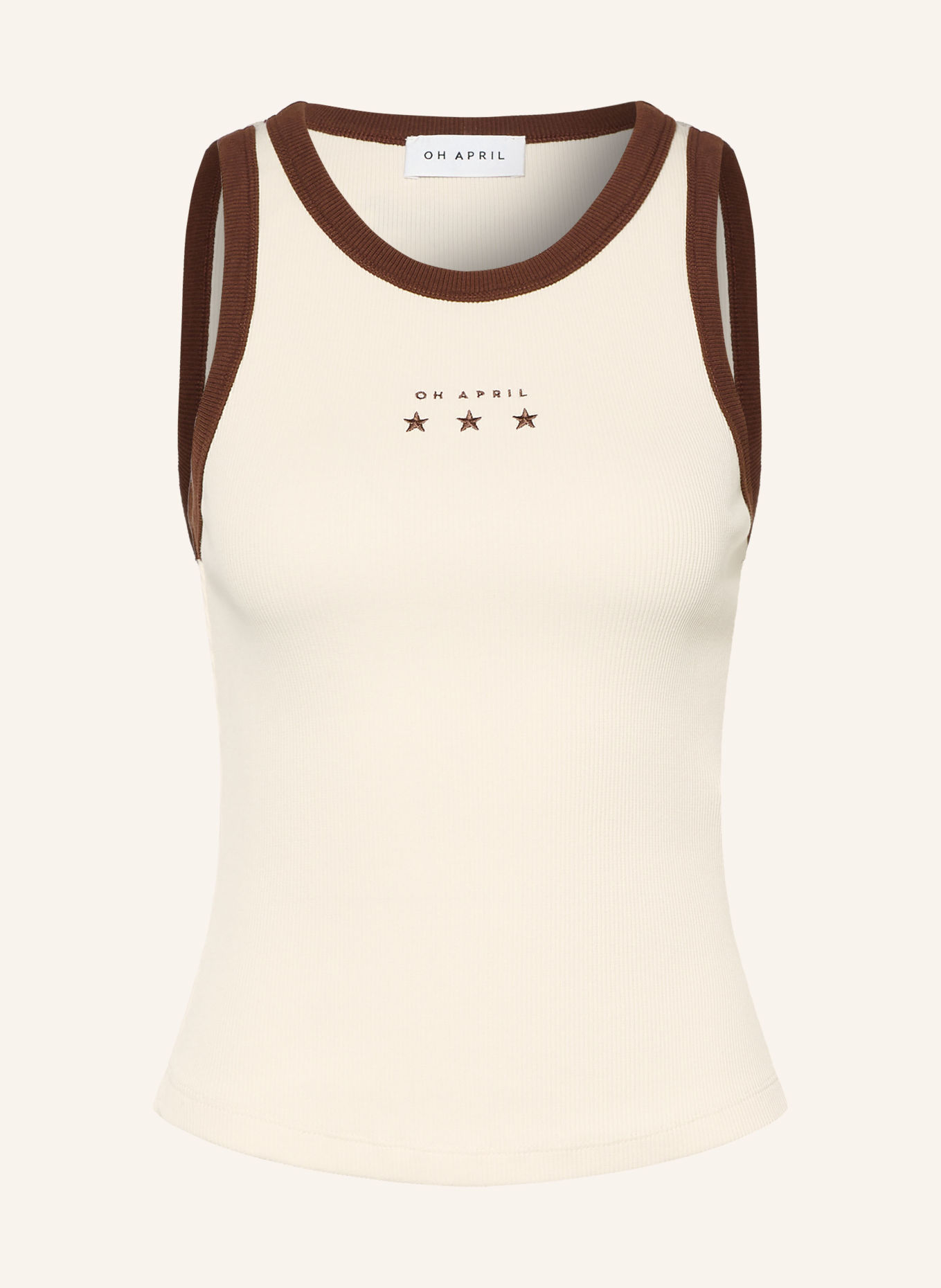 OH APRIL DARA Top: ECRU / BROWN