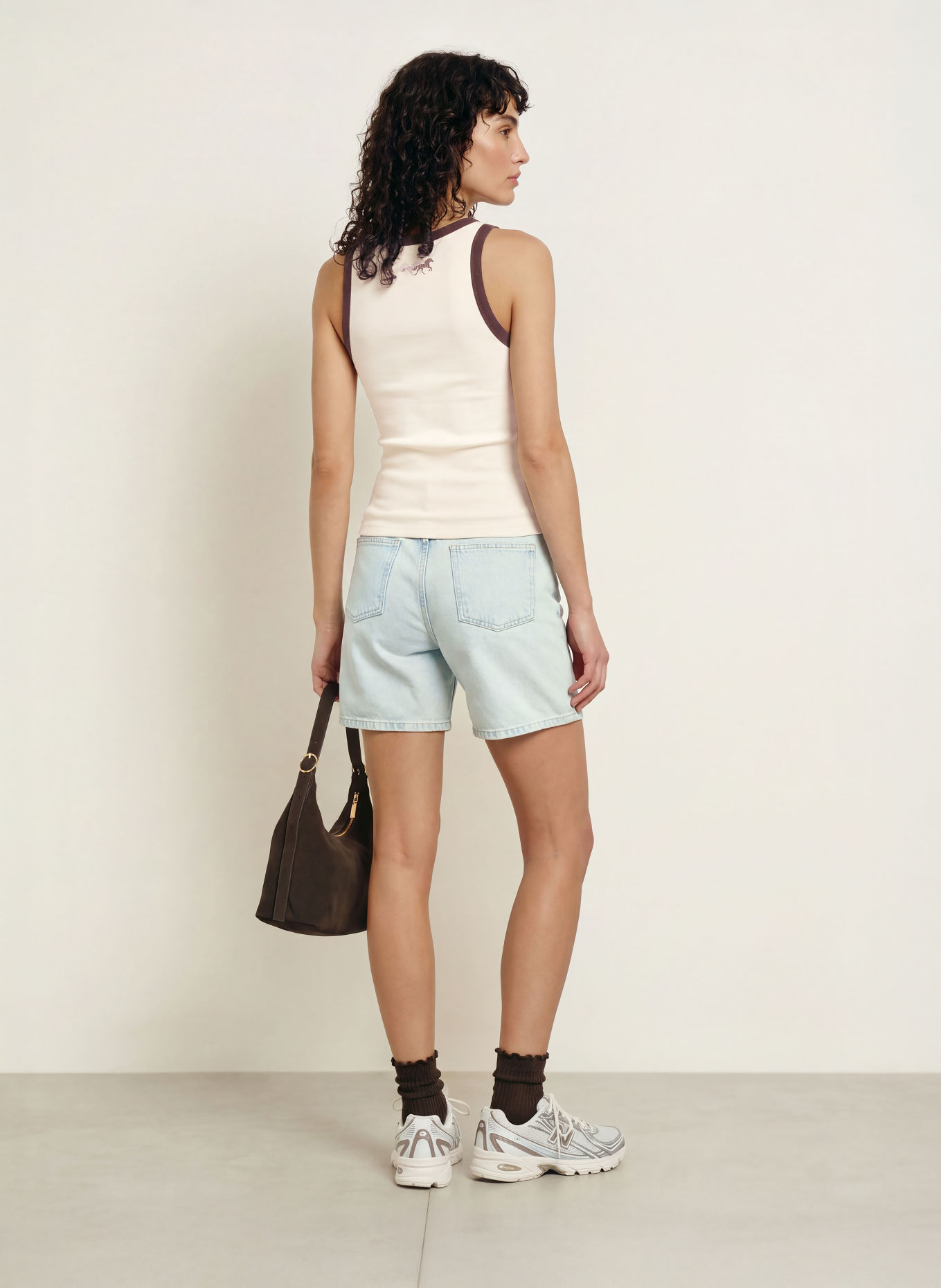 OH APRIL DARA Top: ECRU / BROWN