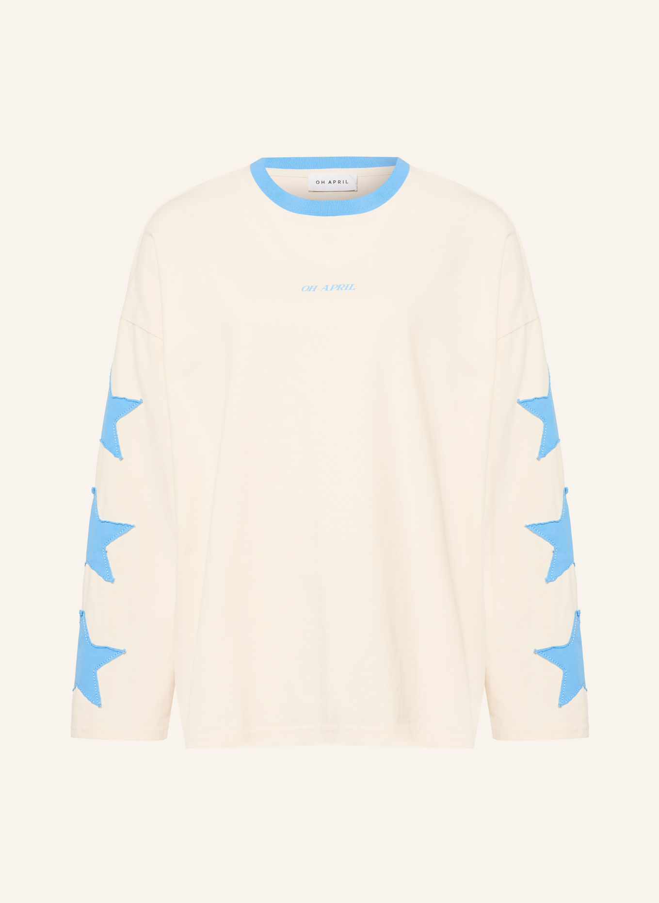 OH APRIL VENETIA Long-sleeve shirt: ECRU / BLUE