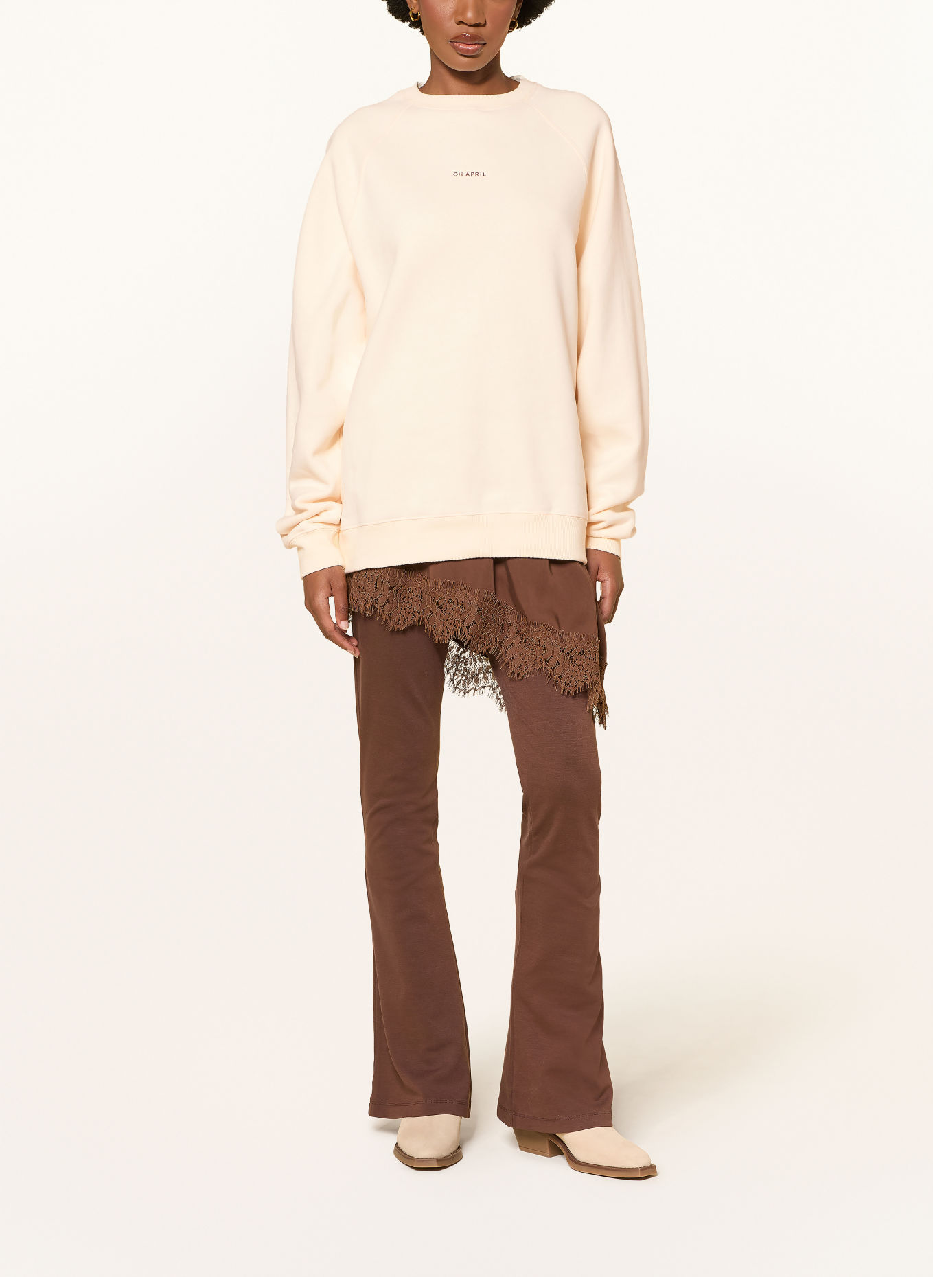 OH APRIL Sweatshirt oversize: CRÈME