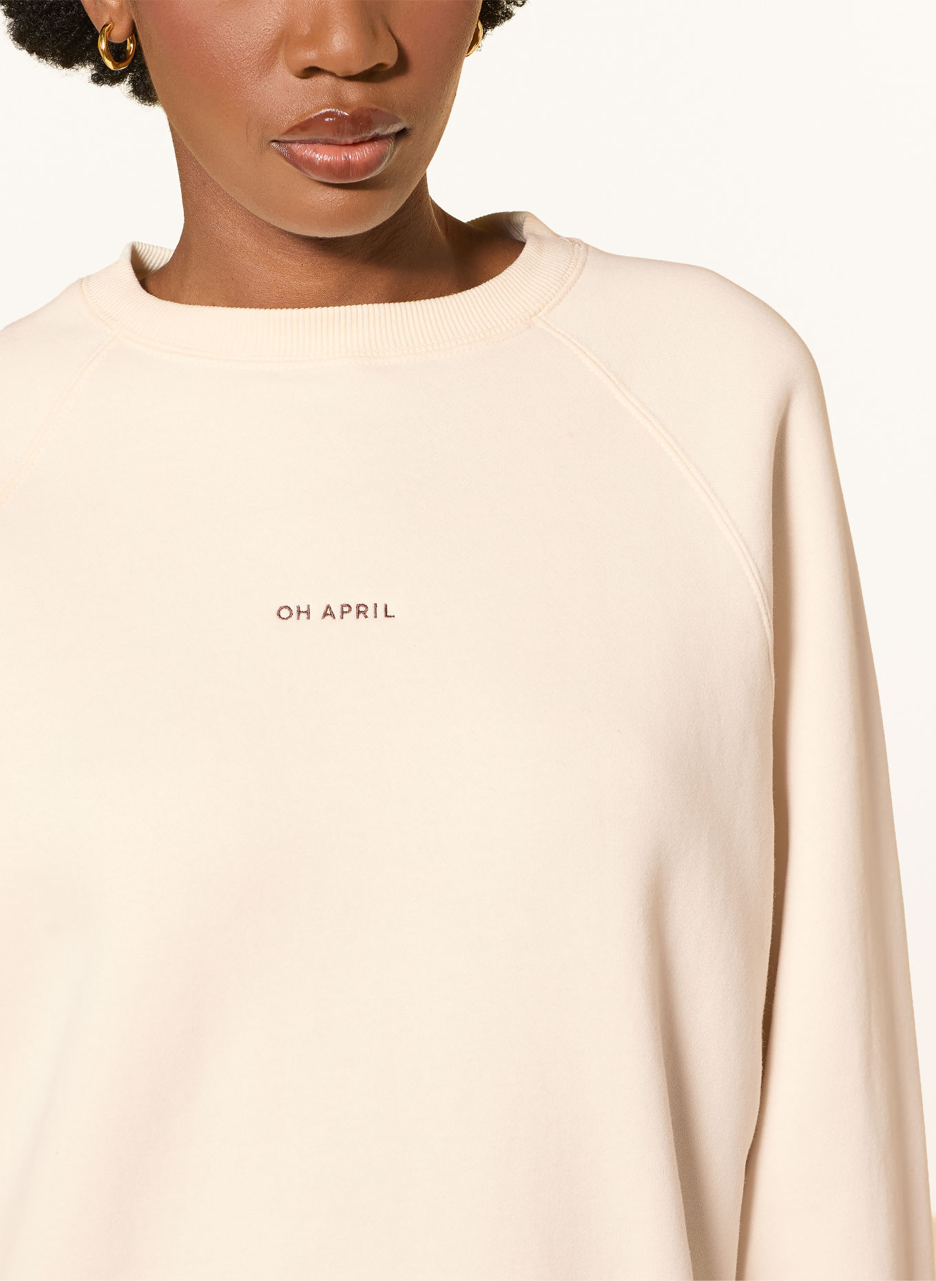 OH APRIL Sweatshirt oversize: CRÈME