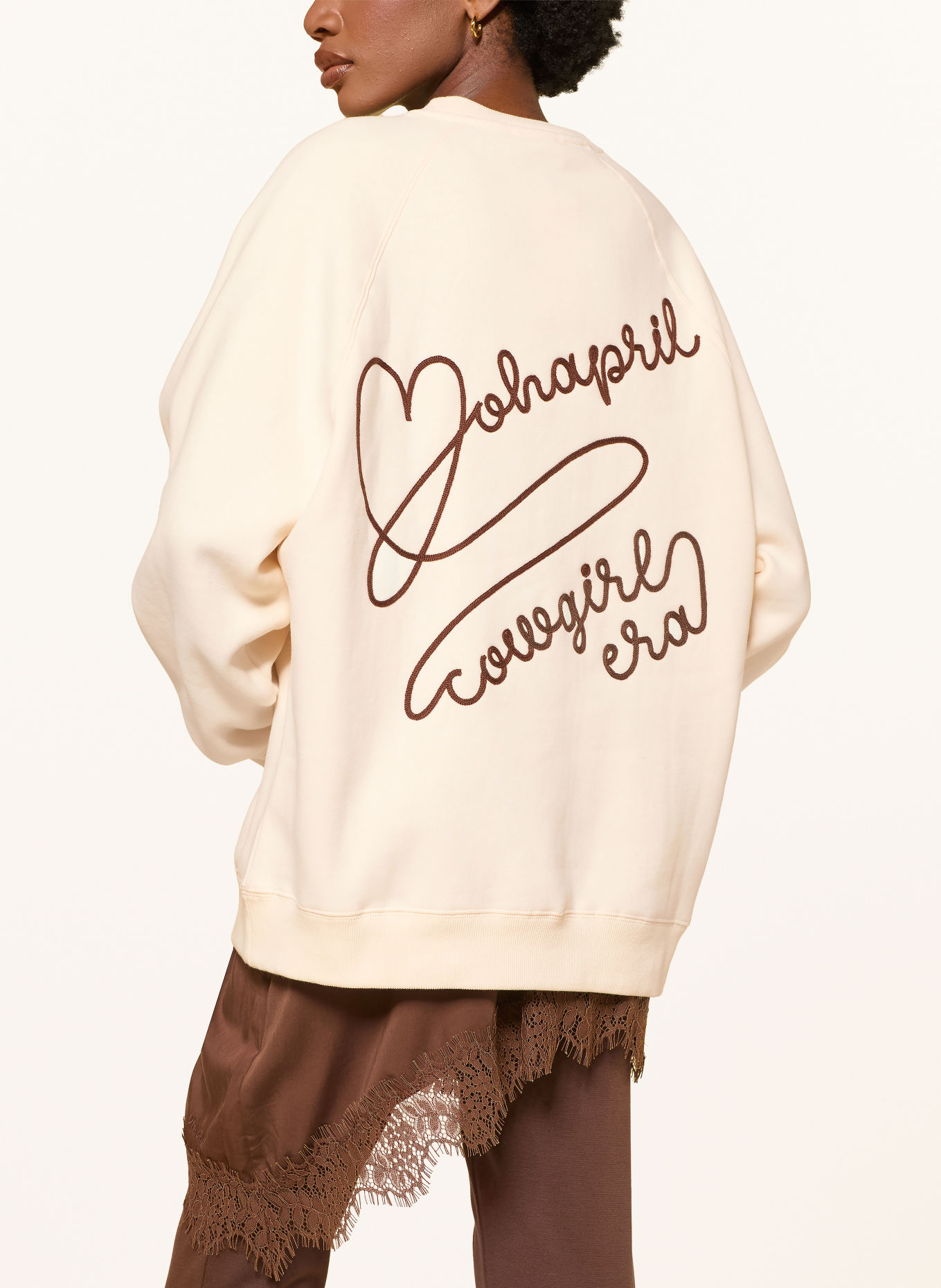 OH APRIL Sweatshirt oversize: CRÈME