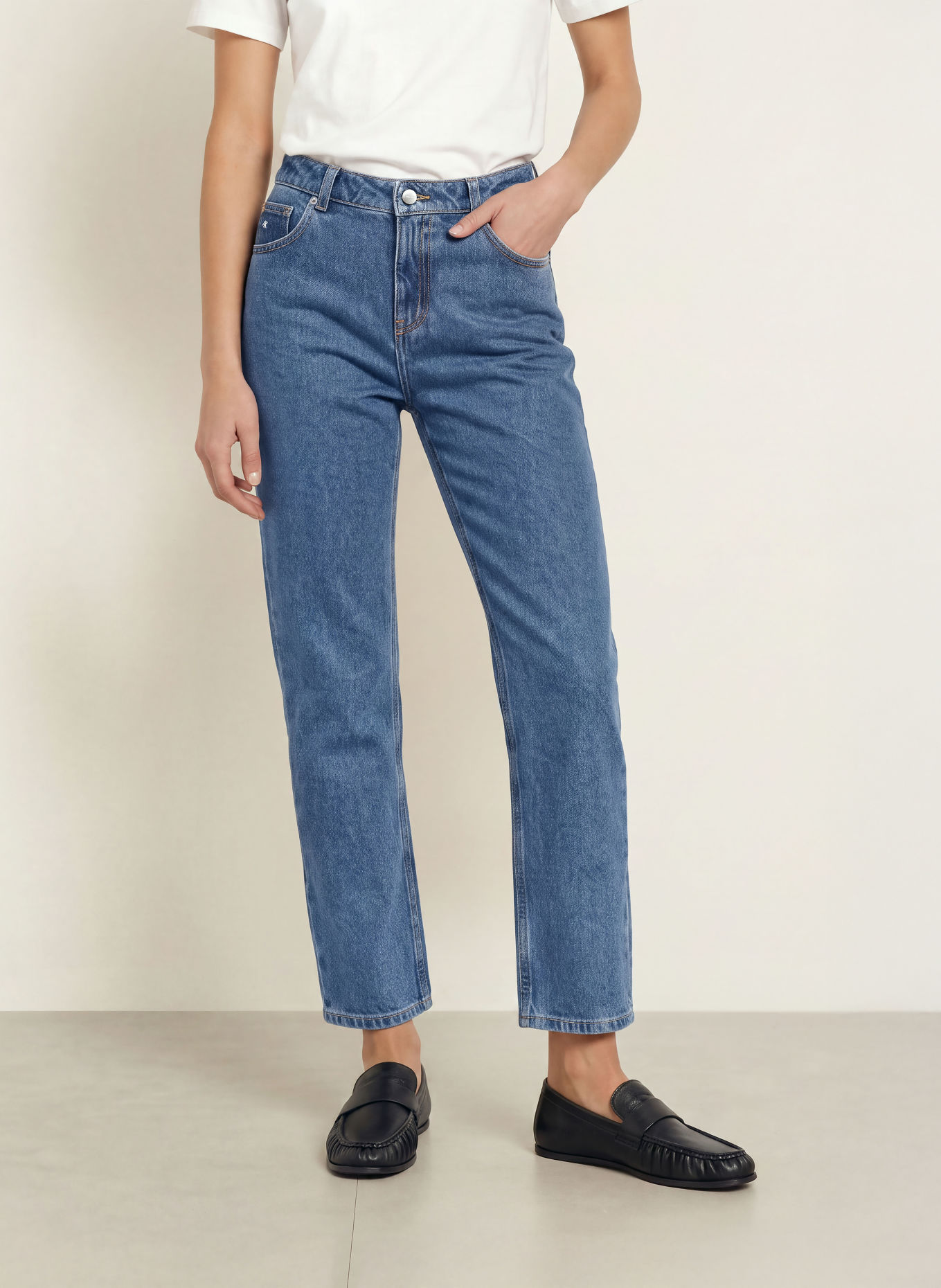 by Aylin Koenig Cropped Jeans ROSALIE: 001 DENIM BLUE