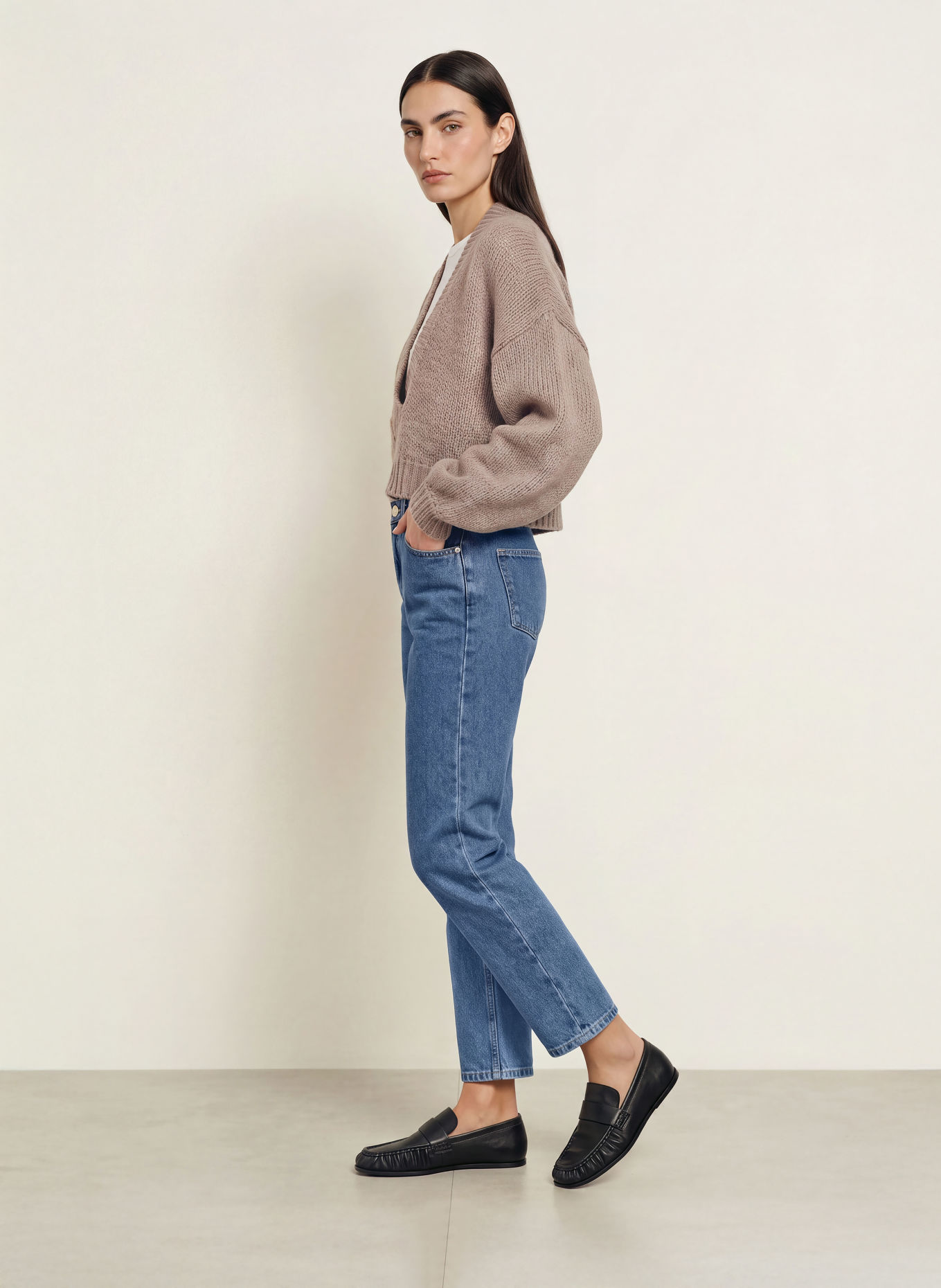 by Aylin Koenig Cropped Jeans ROSALIE: 001 DENIM BLUE