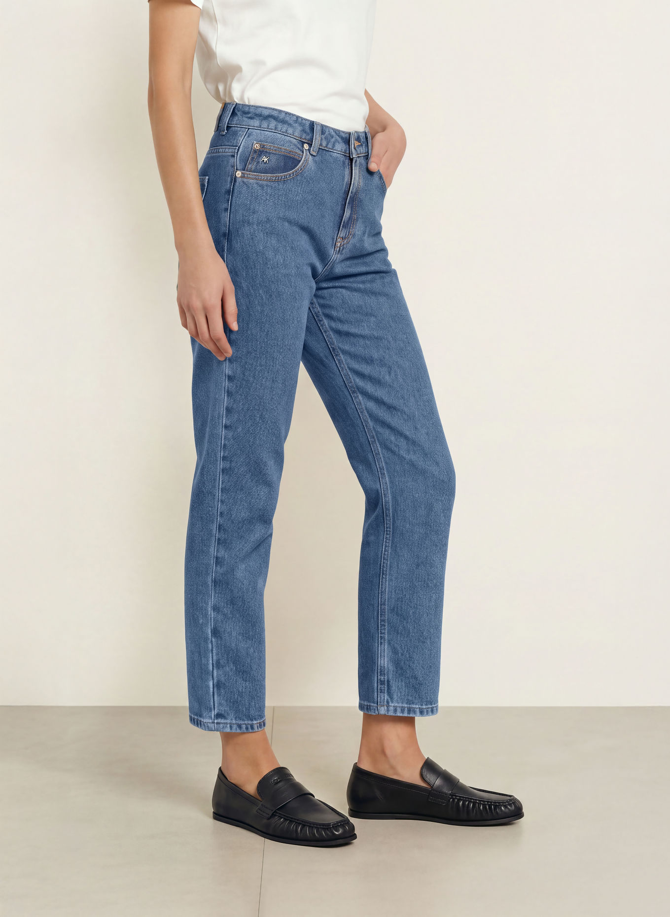 by Aylin Koenig Cropped Jeans ROSALIE: 001 DENIM BLUE