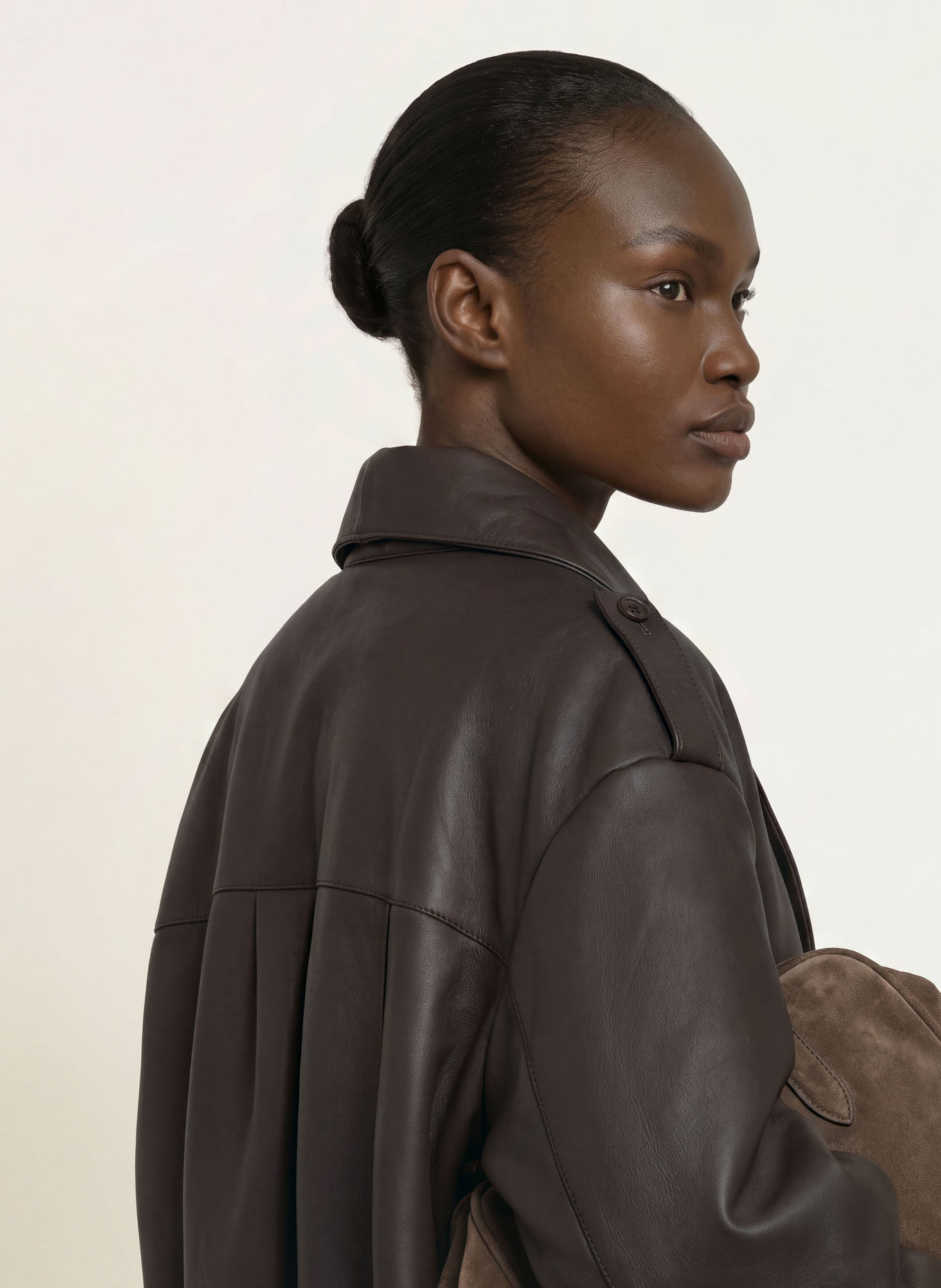 by Aylin Koenig Leren jas JELLA: MARRON FONCÉ