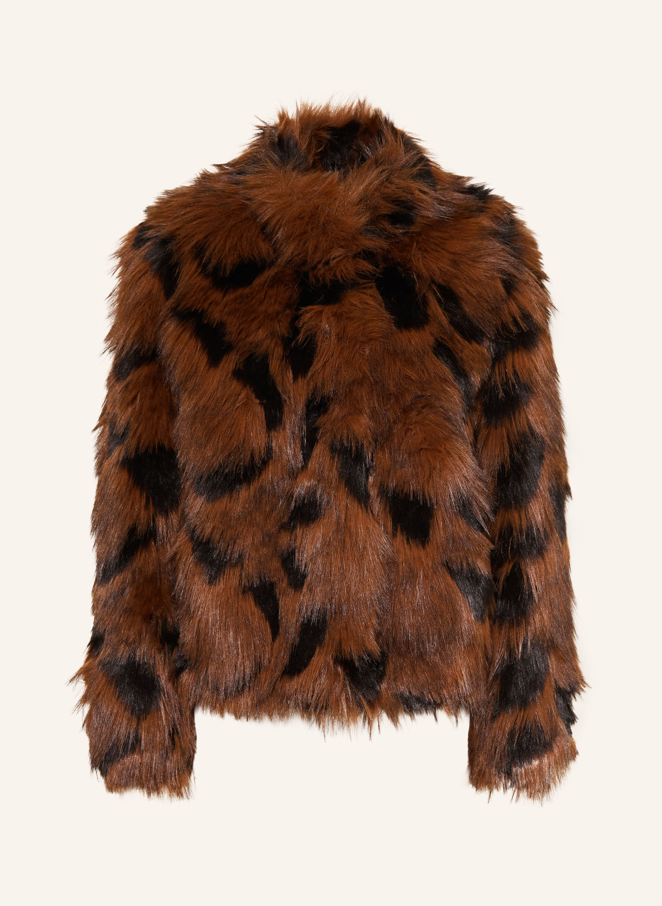 Rich & Royal Kunstfell-Jacke: BRAUN / SCHWARZ
