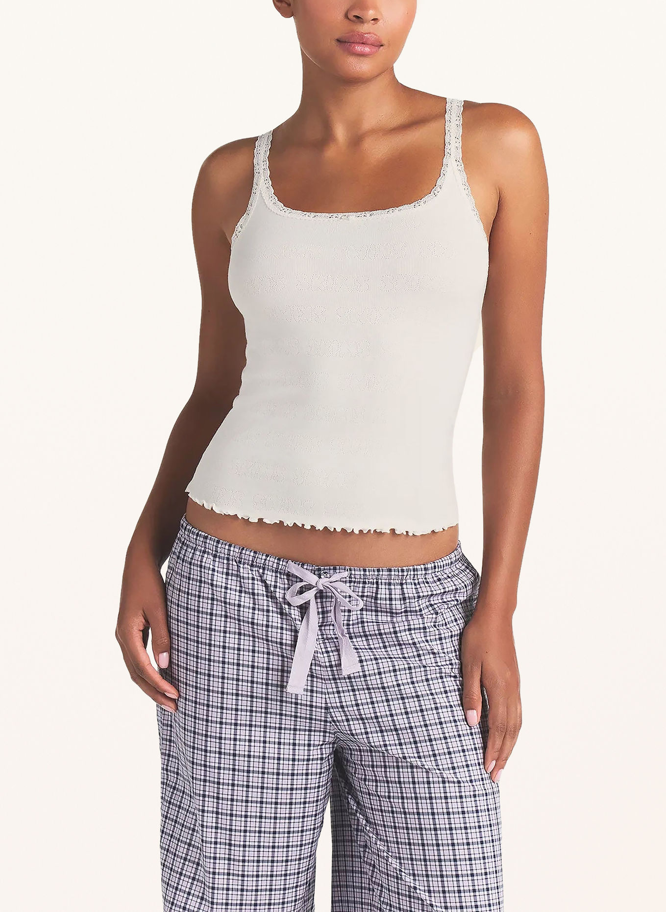 SKIMS SKIMS POINTELLE Lounge top: IVORY