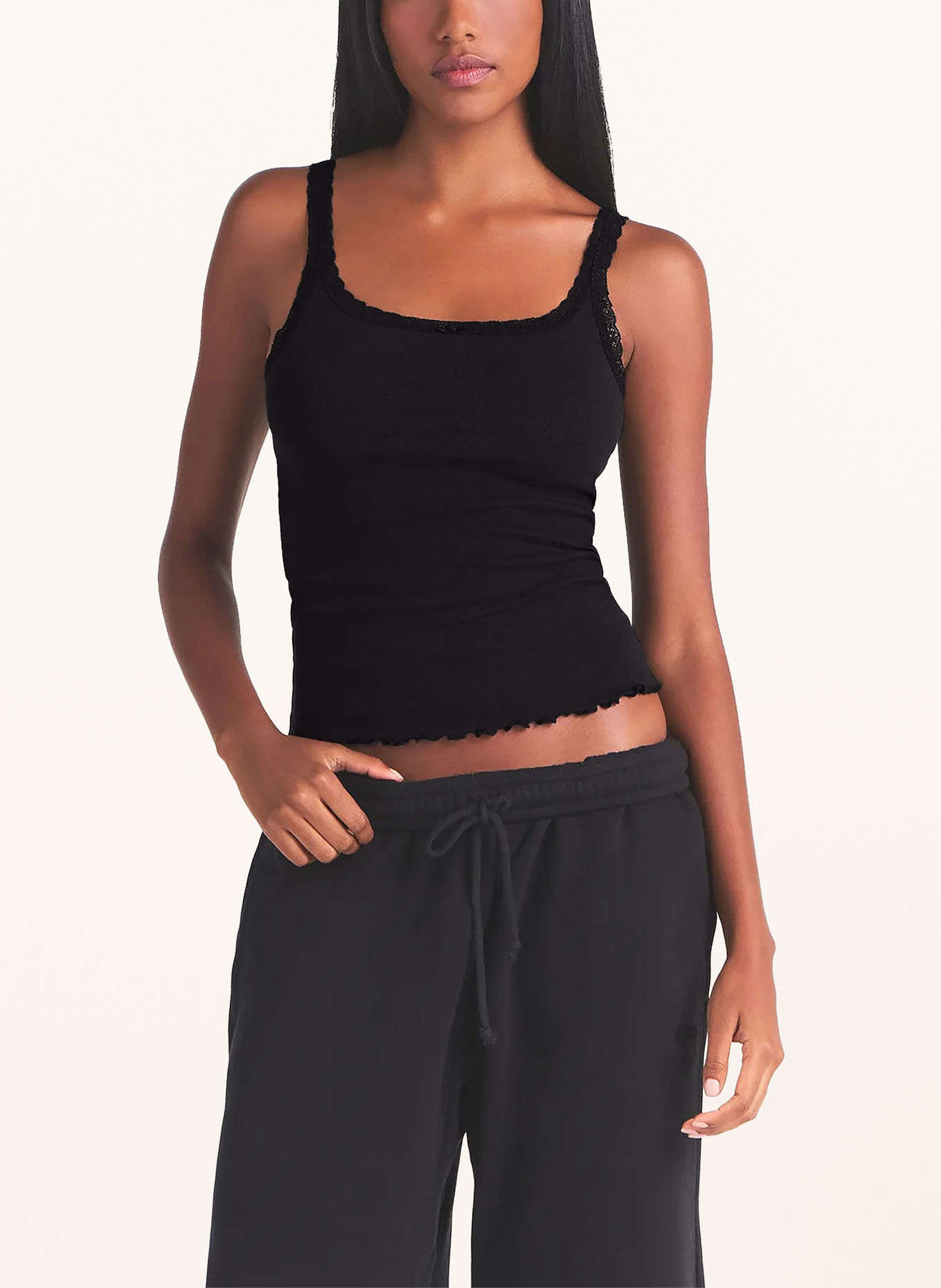 SKIMS Loungetop SKIMS POINTELLE: ONYX