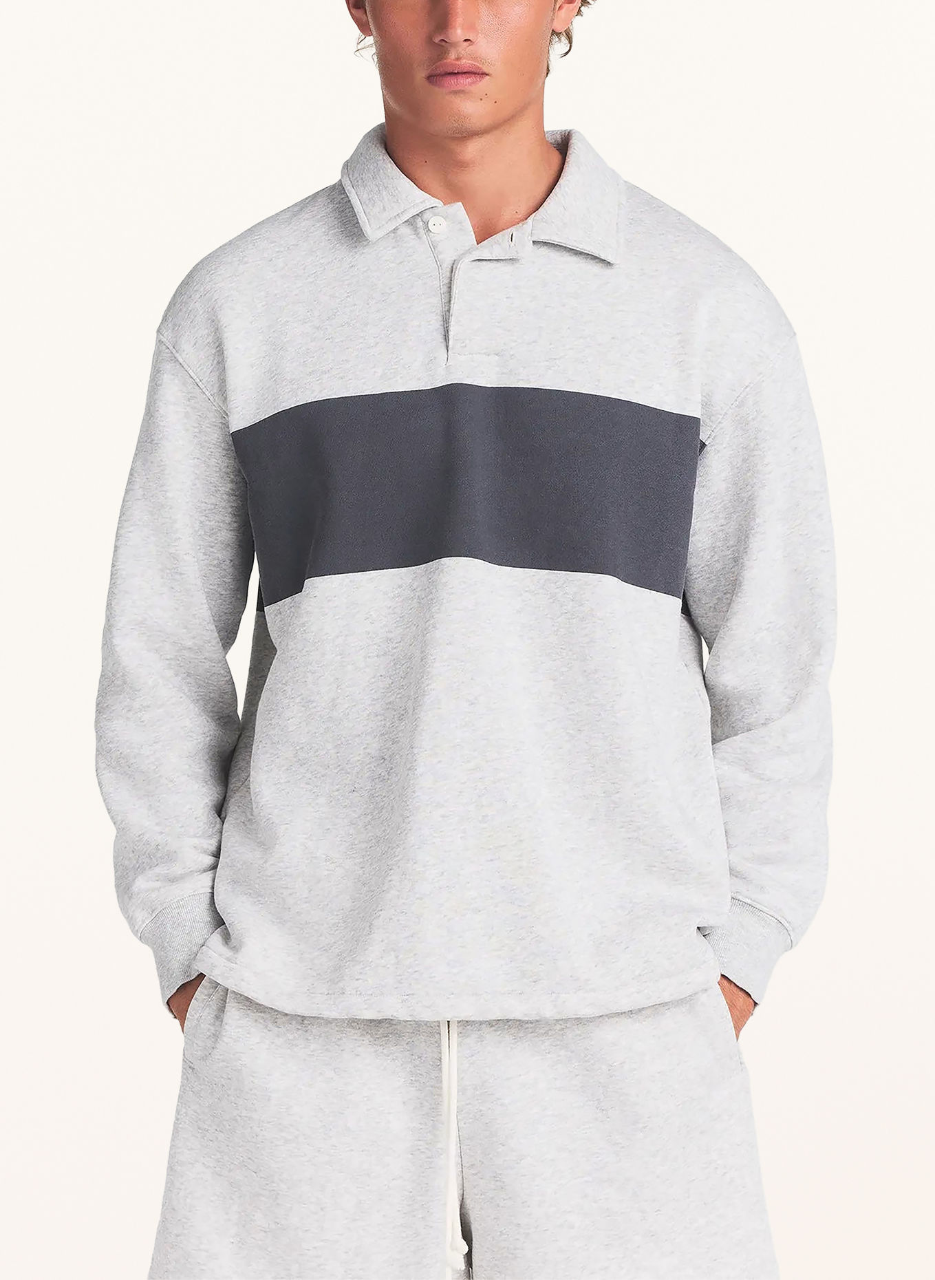SKIMS Sweatshirt loungewear FLEECE LOUNGE: LIGHT HEATHER GREY