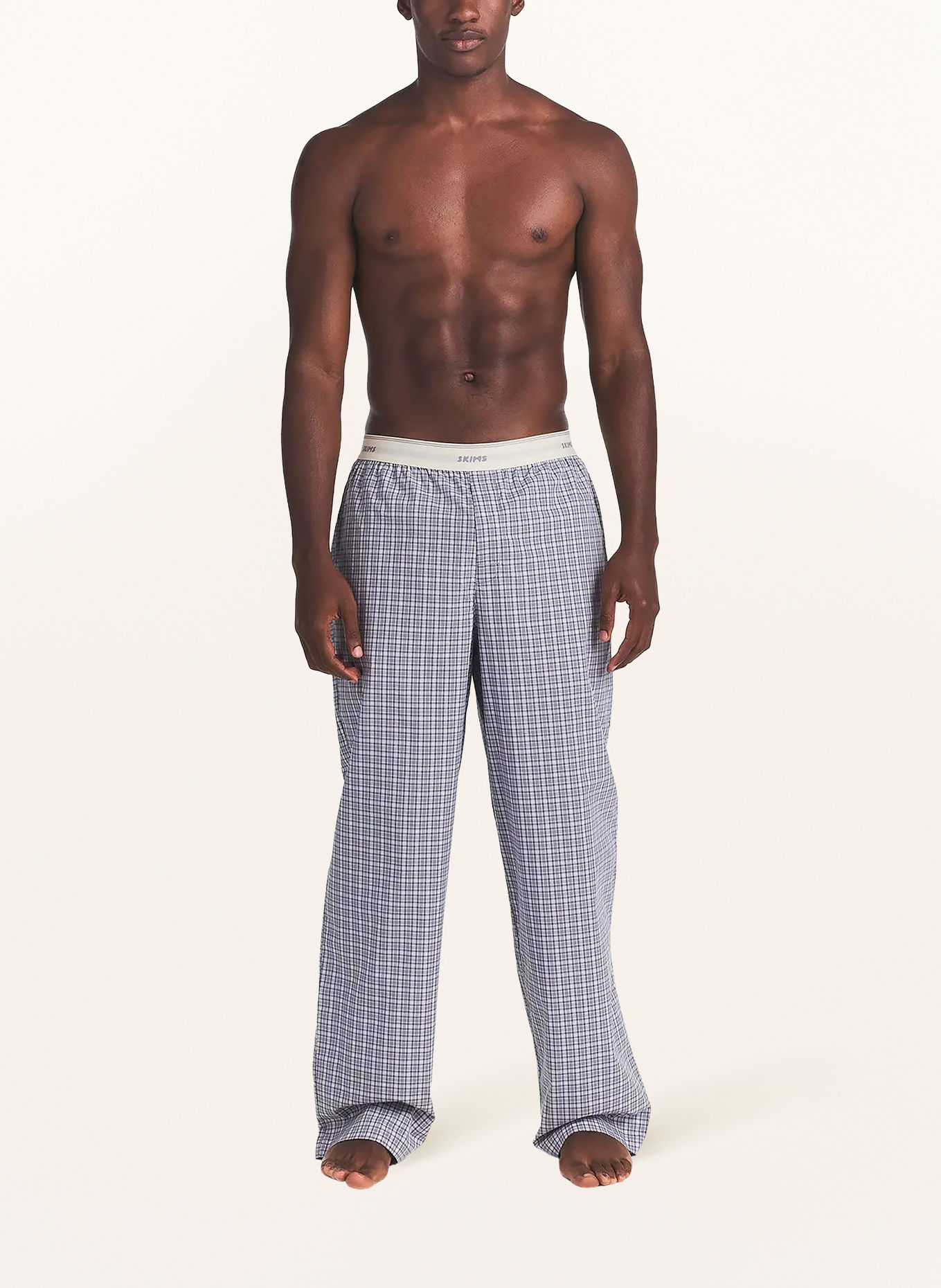 SKIMS Pyjamabroek van katoenpopeline: FULL MOON CHECK