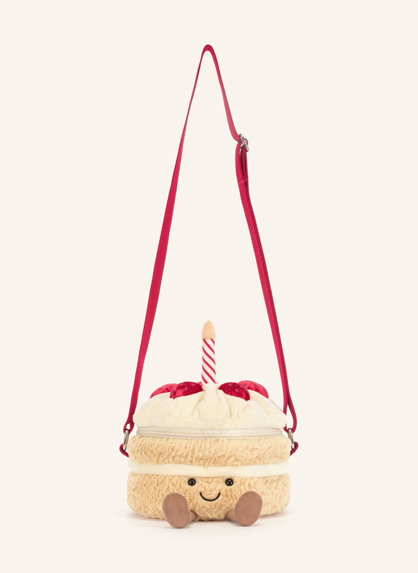 Jellycat Listonoszka AMUSEABLES BIRTHDAY CAKE: JASNOBRĄZOWY / KREMOWY / FUKSJA