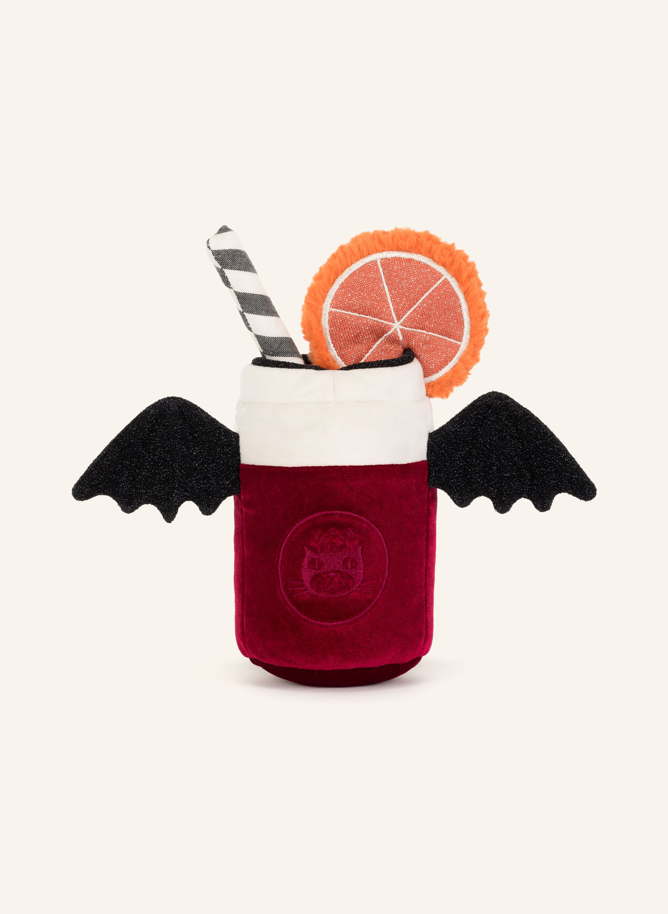 Jellycat Zabawka pluszowa AMUSEABLES VAMPOP DRINK: CIEMNOCZERWONY / BIAŁY / CZARNY