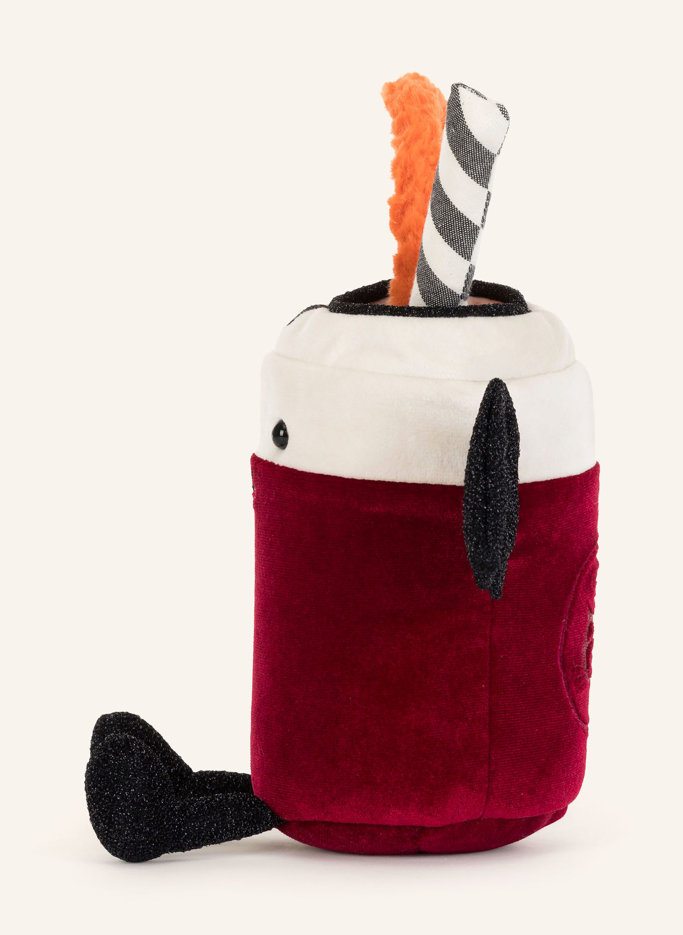 Jellycat Zabawka pluszowa AMUSEABLES VAMPOP DRINK: CIEMNOCZERWONY / BIAŁY / CZARNY