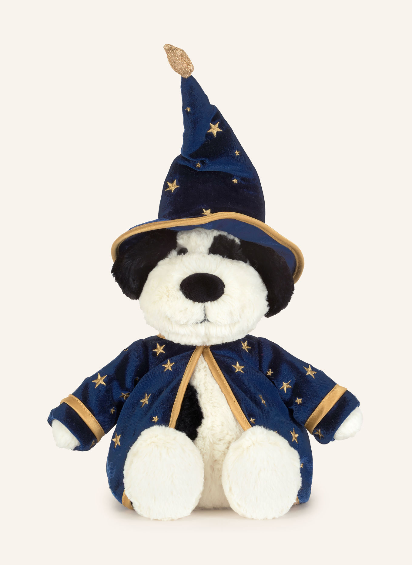 Jellycat Plüsch-Spielzeug RUFFERTY PUPPY WIZARD OUTFIT: WEISS / DUNKELBLAU / SCHWARZ